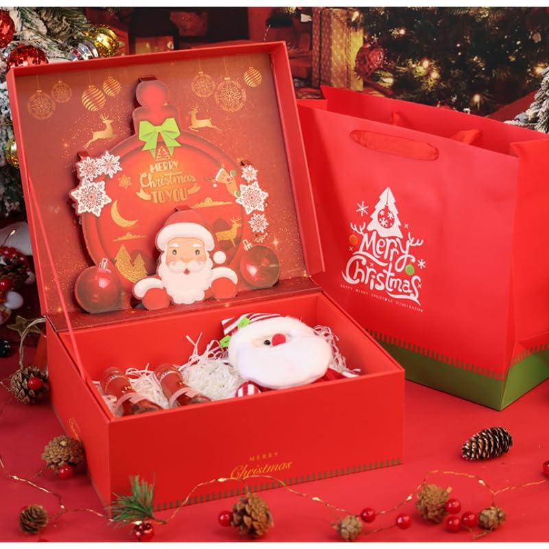ISOLAY Christmas Three-Dimensional Gift Box Creative Cartoon Gift Box With Gift Christmas Packaging Empty Box For Holiday Parties (1,32 * 27 * 11CM)