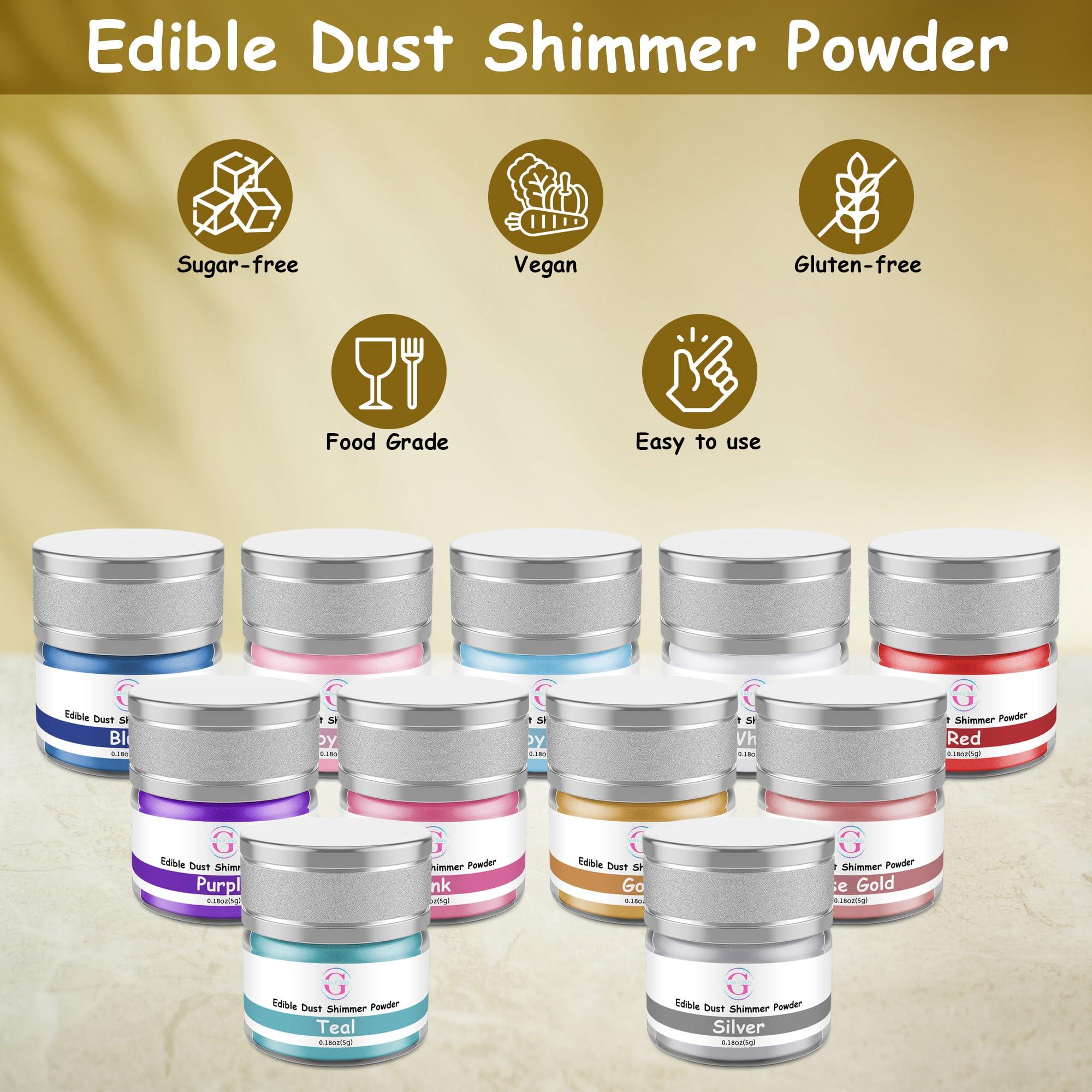 Glitter & Glitz Glitter & Glitz Edible Glitter for Drinks - Premium Drink Glitter Edible Dust for Cocktails, Baking, Brew, Champagne - Luster Dust and Cocktail Glitter - Edible Glitter for Drinks Decoration (Blue, 5Grams)