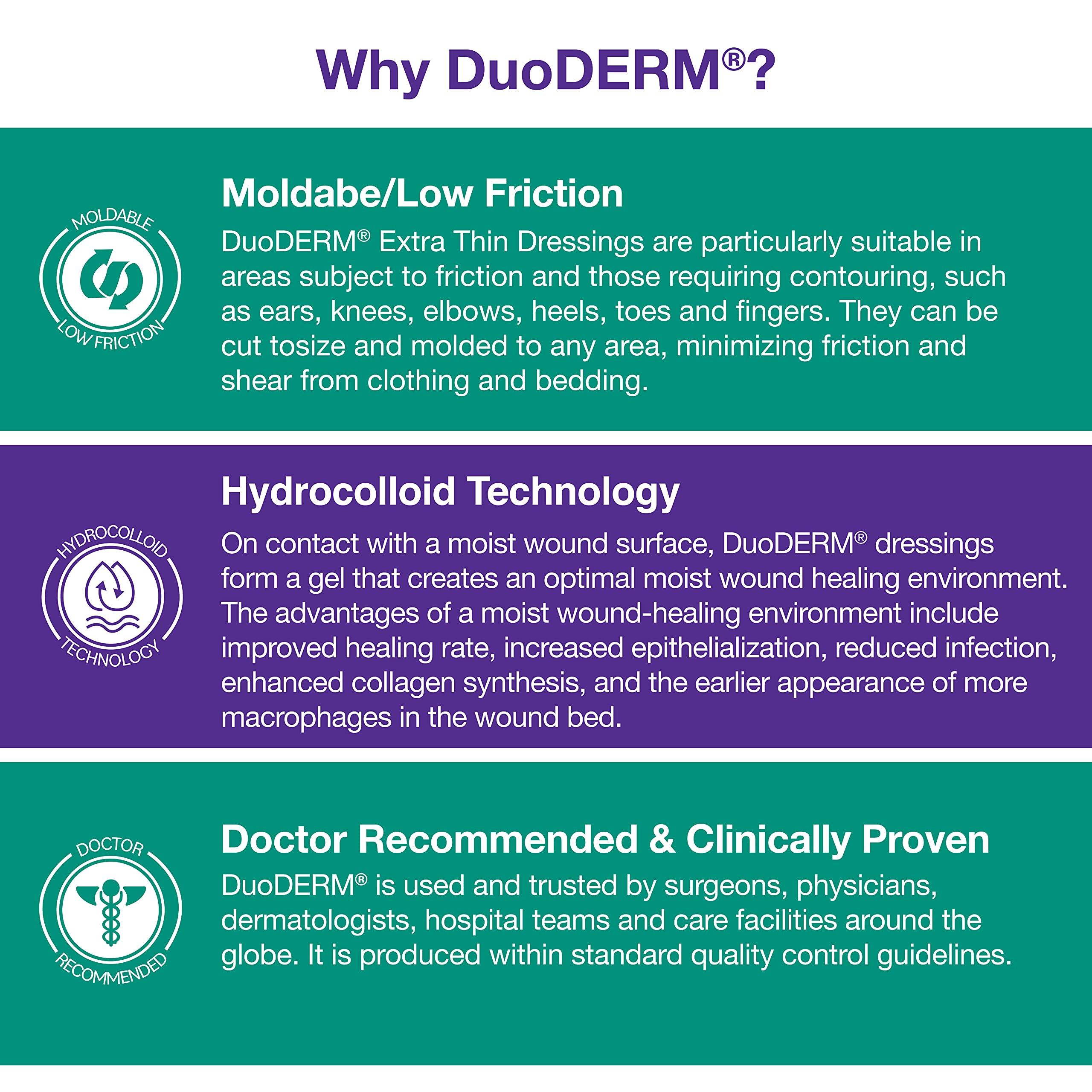 ConvaTec ConvaTec DuoDERM Signal CGF 4\"x4\" Hydrocolloid Tapered Edge Sterile Adhesive Dressing with Change Indicator for Exuding Wounds, Waterproof, Latex-Free, Flexible, Square, Beige, 5ct Box