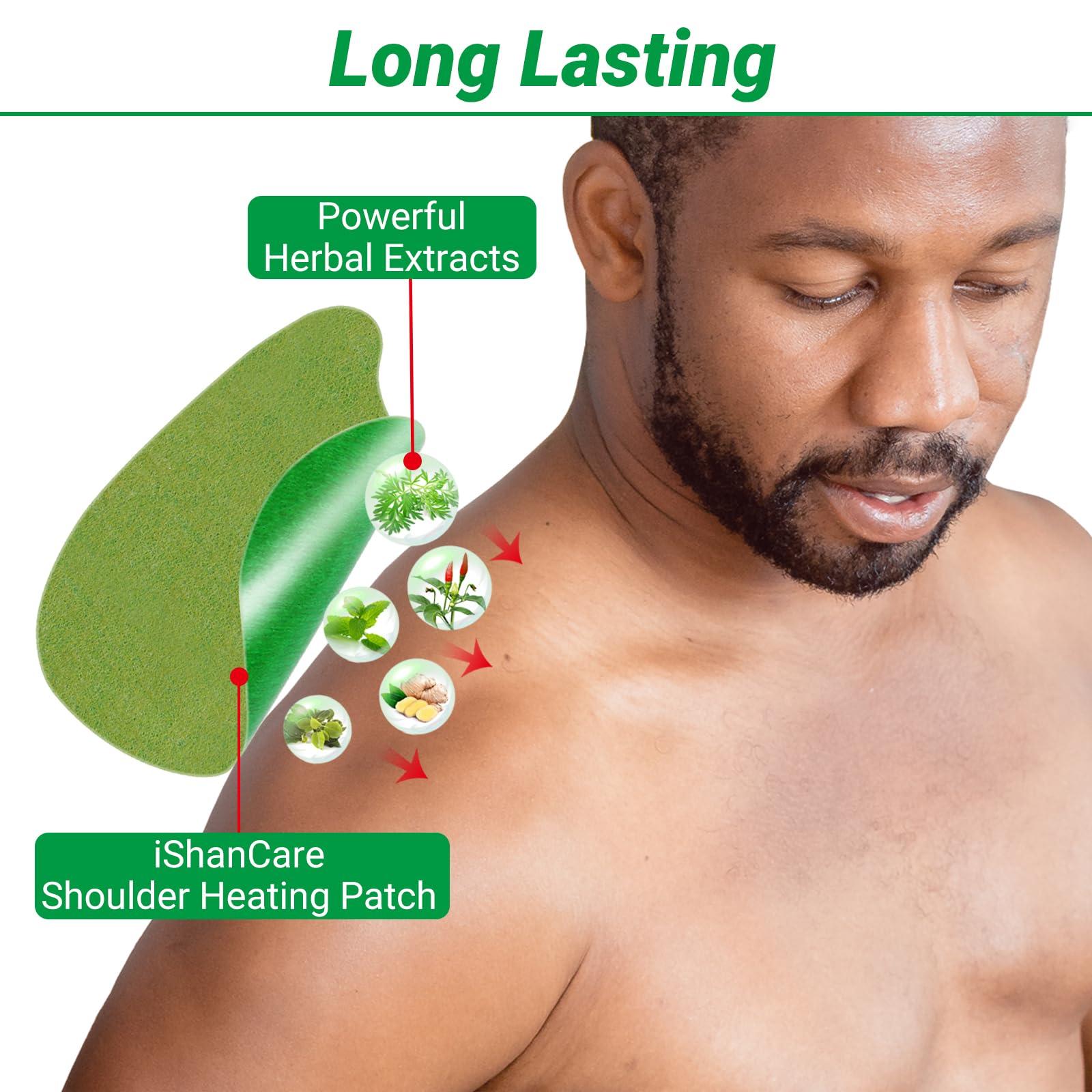 ishancare iShanCare Shoulder Patches - 24 Count Warming Herbal Plaster Maximum Strength Heat Patches, 8 Hours Deep Heating Extra Strength Joint Patch of Shoulder, Knee, Back, Neck