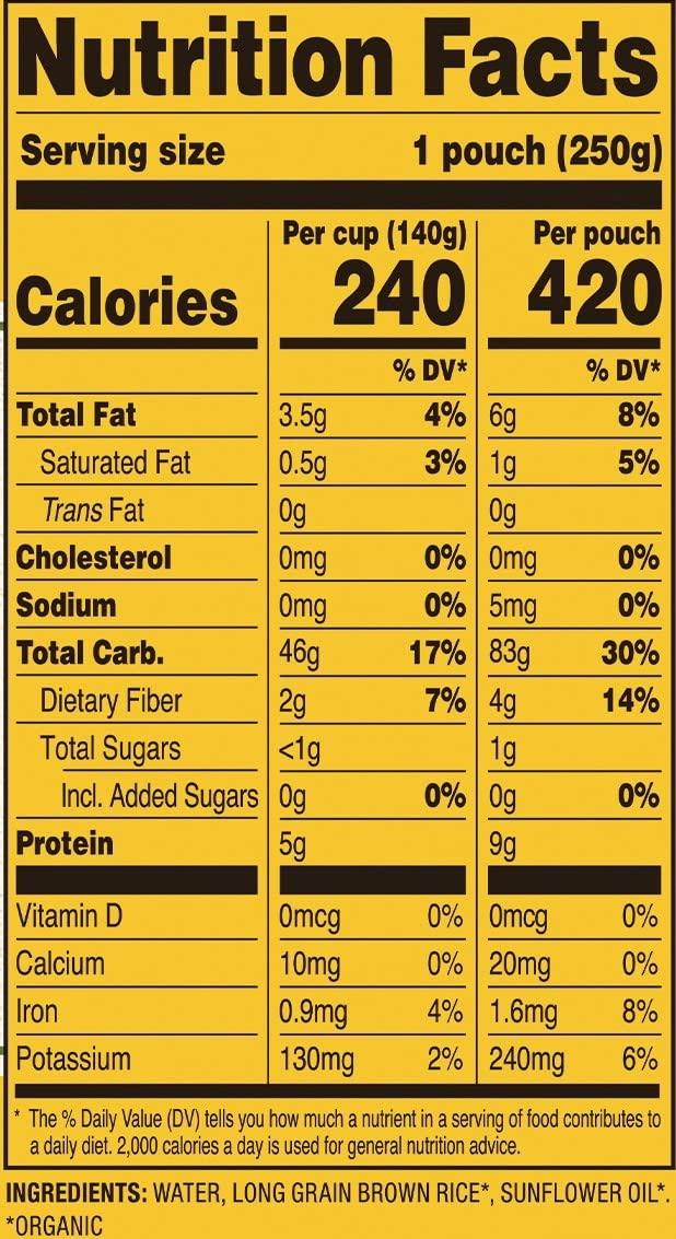 TASTY BITE Tasty Bite Organic Brown Rice, 8.8 Ounce, Ready to Eat, Microwavable, Vegan, Gluten-Free