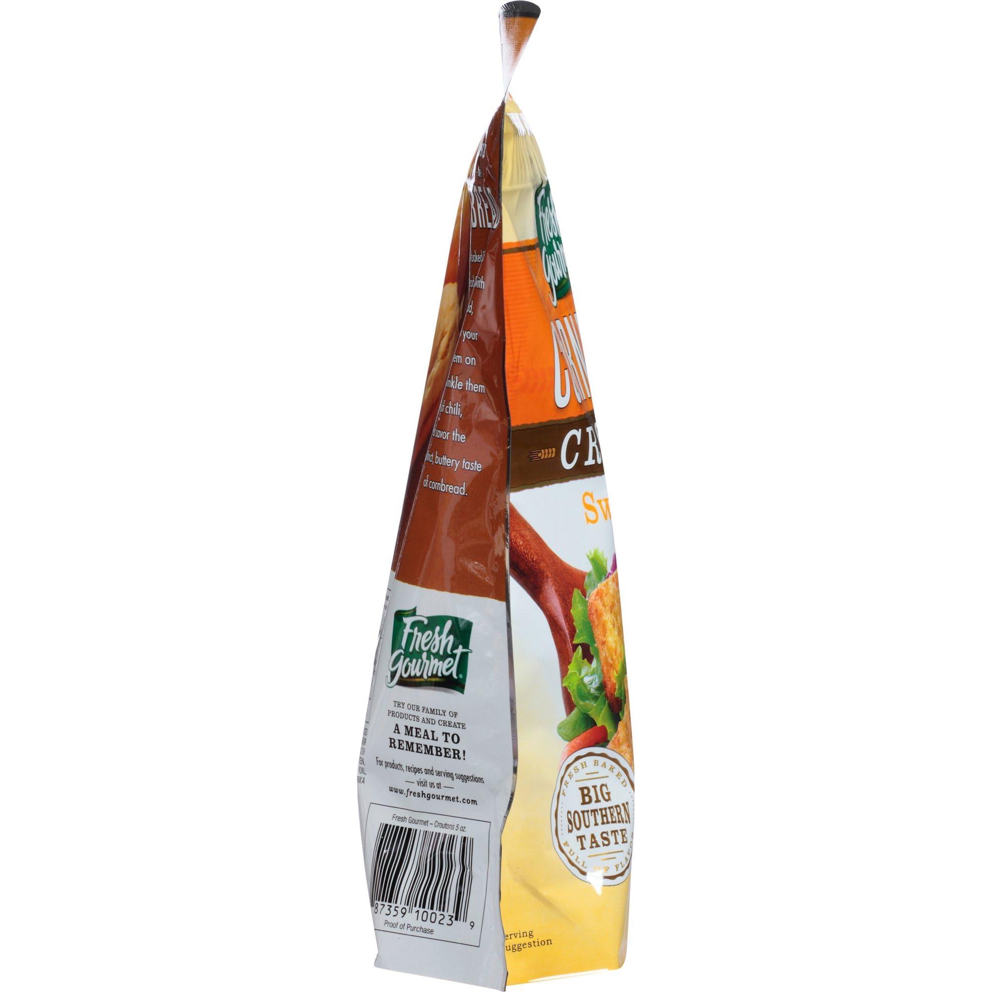 Fresh Gourmet Fresh Gourmet Premium Croutons, Sweet Butter Cornbread, 5 Ounce (Pack of 2)