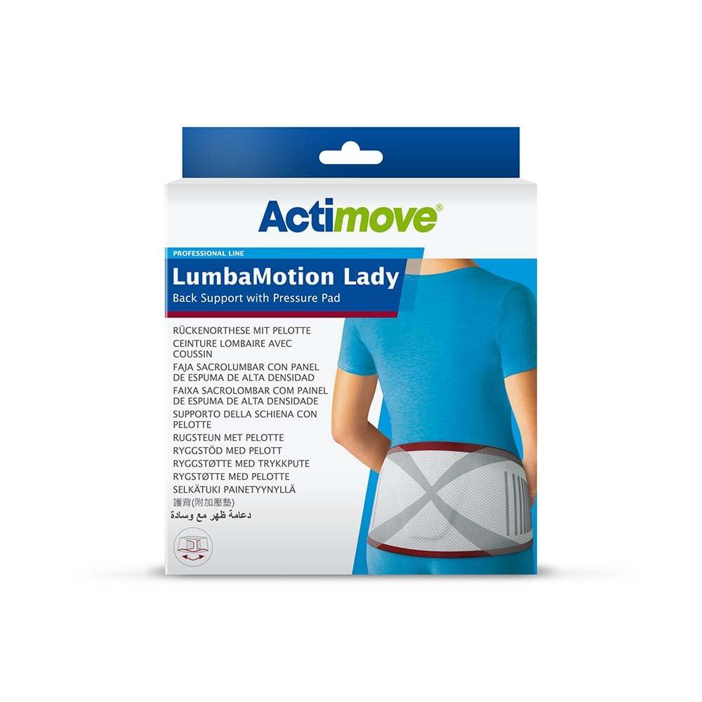 Actimove Actimove Professional LumbaMotion Back Support with Pressure Pad for Women | Lumbar Sacral Support Belt for Lumbar Lower Back Support Belt for Sciatica, Herniated Disc, Scoliosis Back Pain Relief | White, Medium