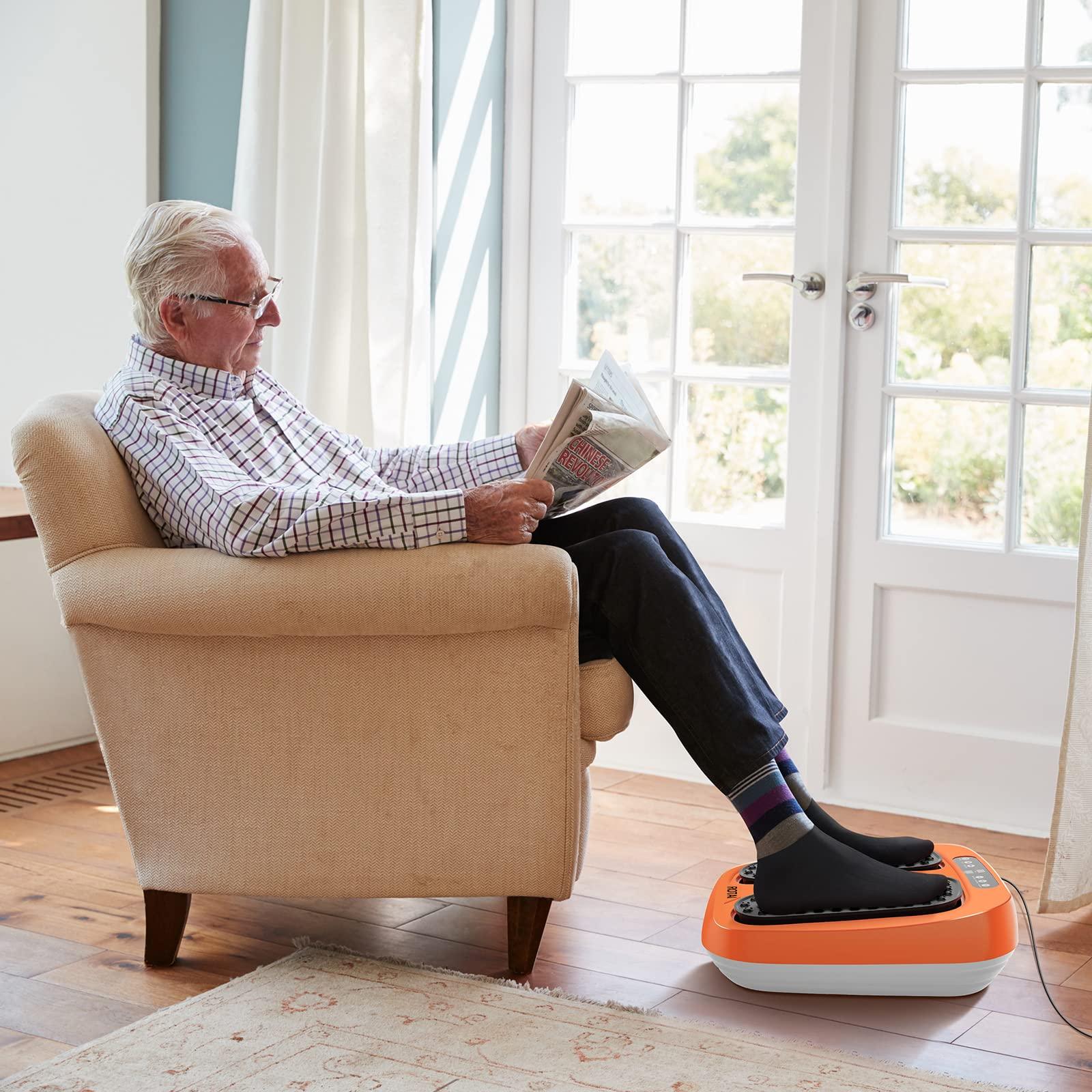 ROTAI ROTAI Foot Massager Machine with Remote, Multi Relaxations and Pain Relief - Shiatsu Vibration Feet Massager Increases Circulations, Relieve Stiffness Tired Muscles and Plantar Fasciitis (Orange)