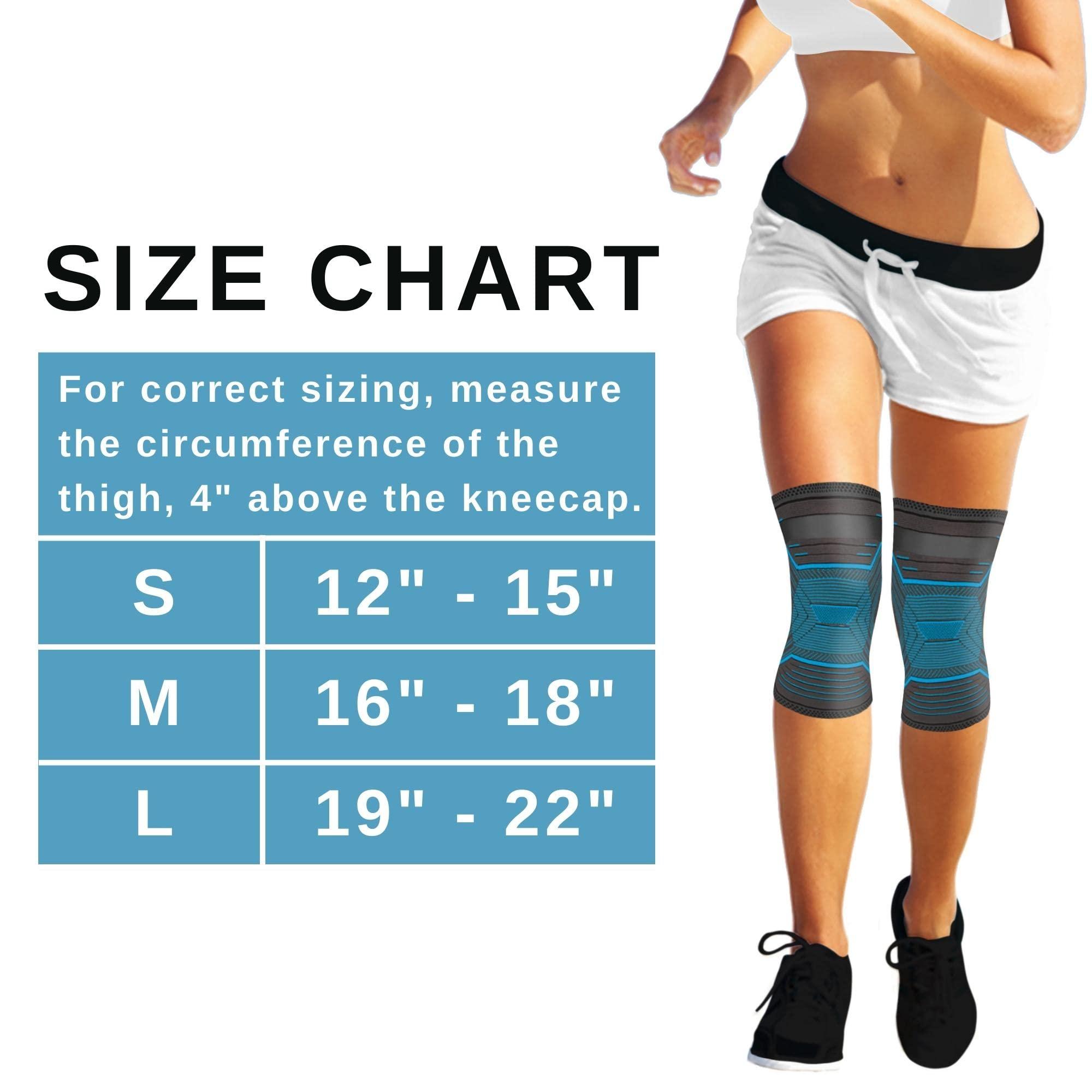 DCF DCF Compression Knee Sleeve with Adjustable Strap (1-Pack) (Small, Blue)