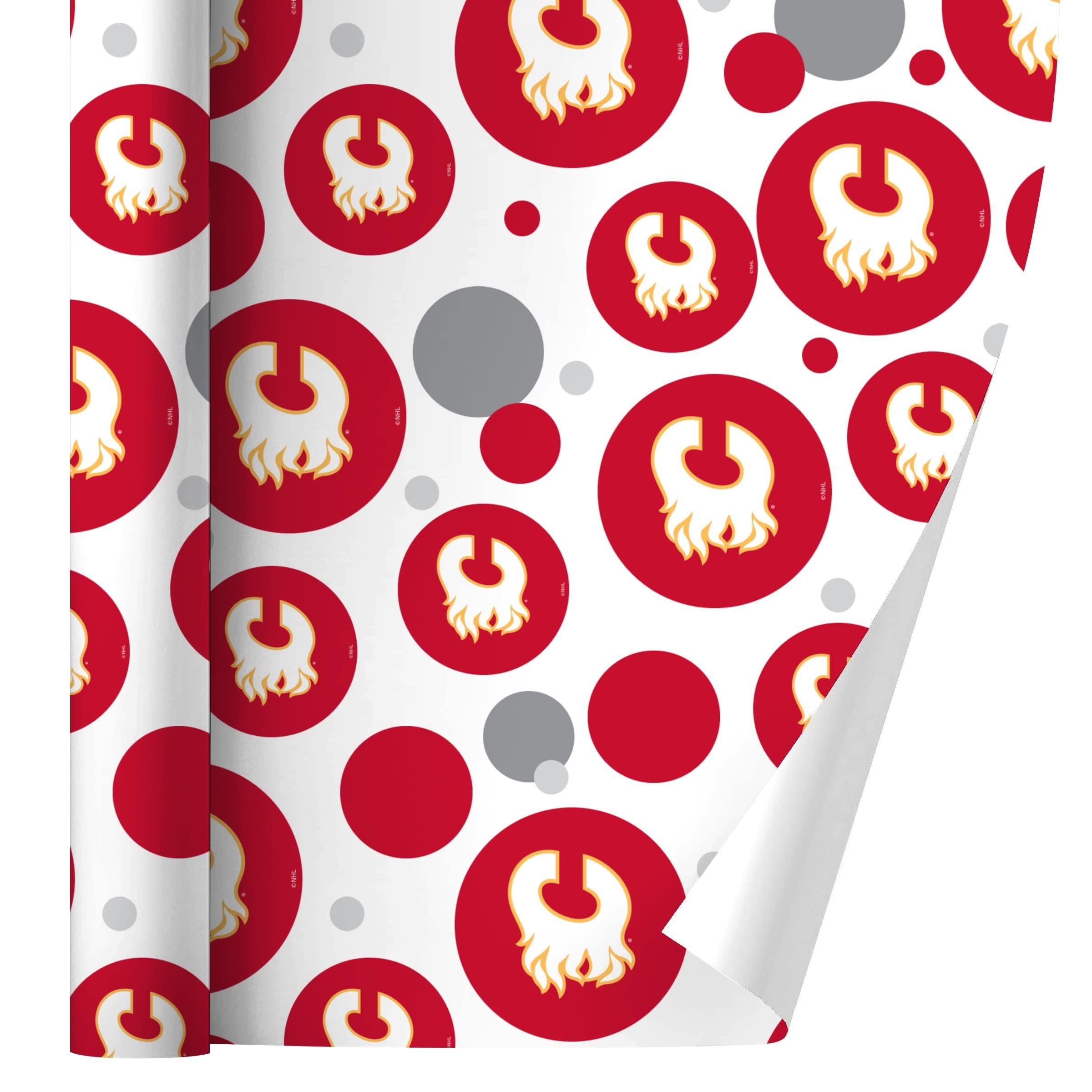 GRAPHICS & MORE GRAPHICS & MORE Calgary Flames Logo Gift Wrap Wrapping Paper Roll