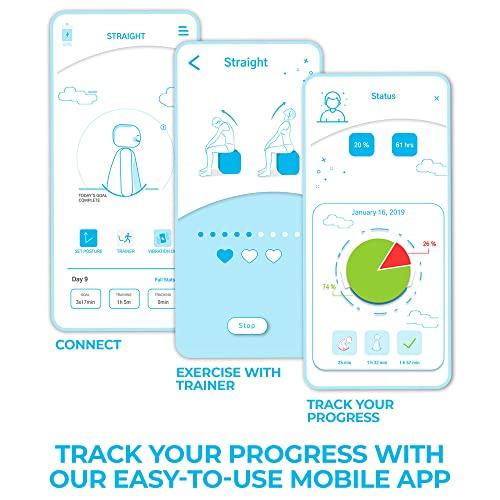 Kodgem Straight Kodgem Straight Posture Corrector Trainer for Women & Men - 2023 Updated Intelligent Posture Trainer - Upper Back Brace Smart Straightener Office Work Support - Shoulder & Back Posture Corrector Device