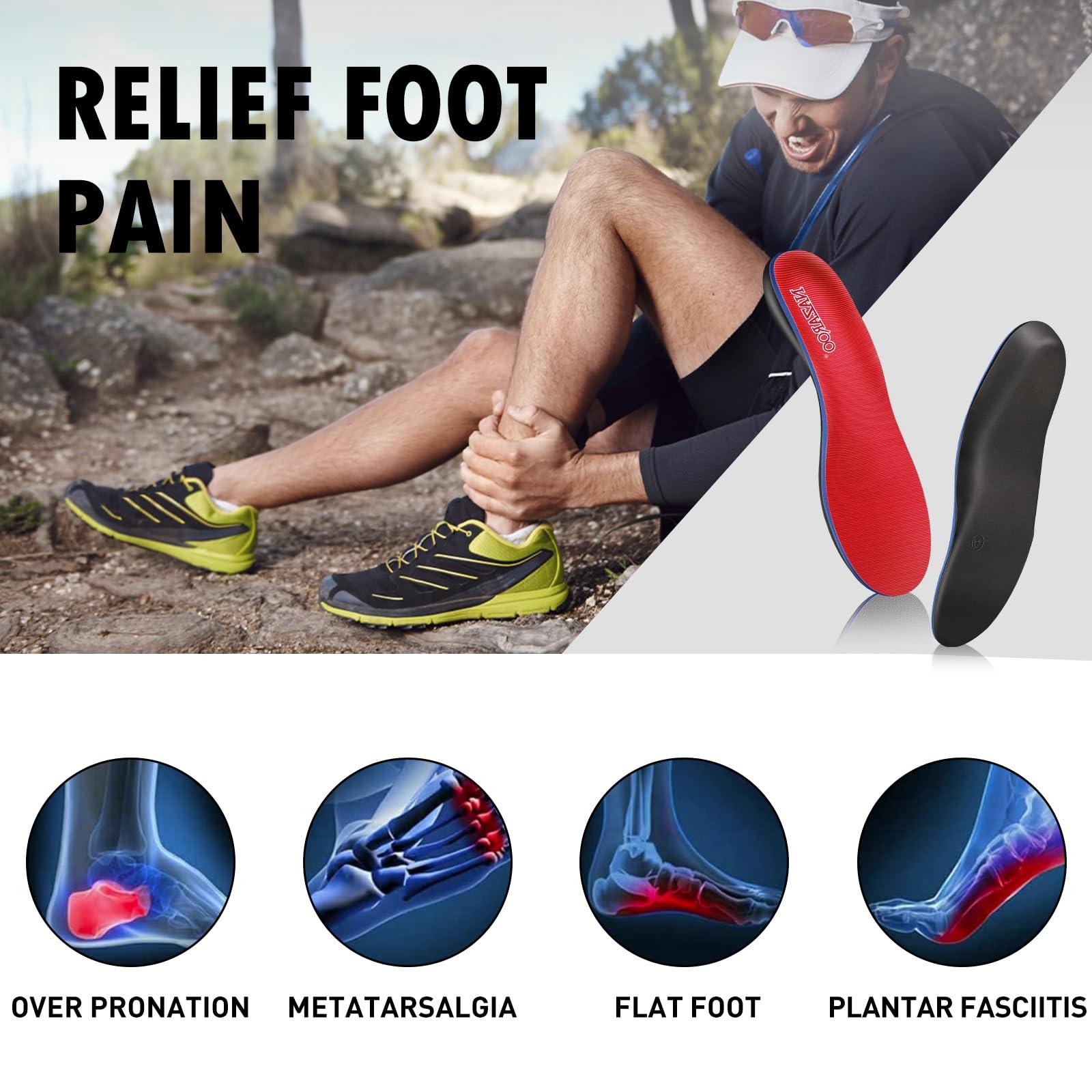NAZAROO Shoe Insoles Arch Support Inserts Orthotic Insoles for Plantar Fasciitis, Flat Feet, High Arch, Pronation, Heel Spurs & Foot Pain