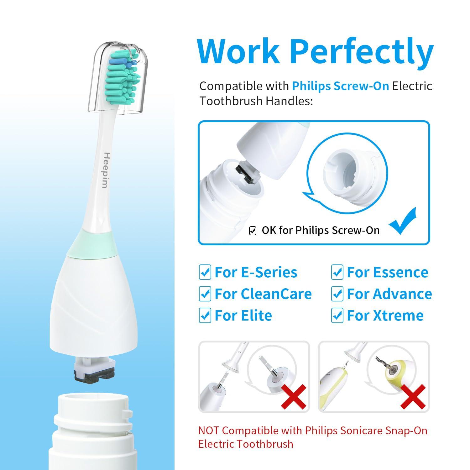 Heepim Replacement Toothbrush Heads for Philips Sonicare Electric Toothbrush, Replacement Brush Heads Compatible with Philips Sonicare Electric Toothbrush, 6Pack