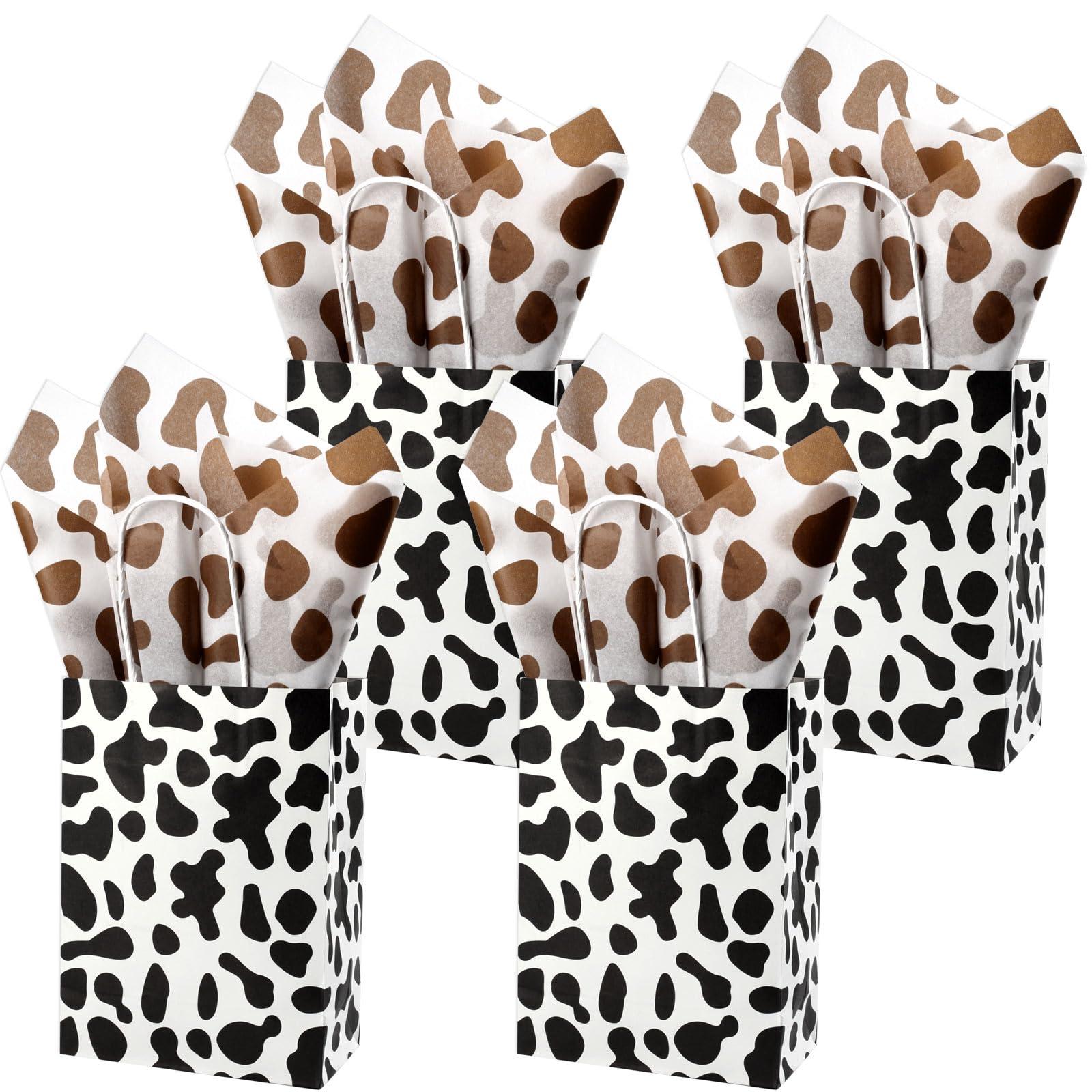 Bolsome Bolsome 100 Sheets 20 x 14 Inch Brown Cow Print Tissue Paper Highland Cow Print Tissue Paper for for Gift Wrapping, Birthday, Baby Shower, Cow Theme Party DIY Craft