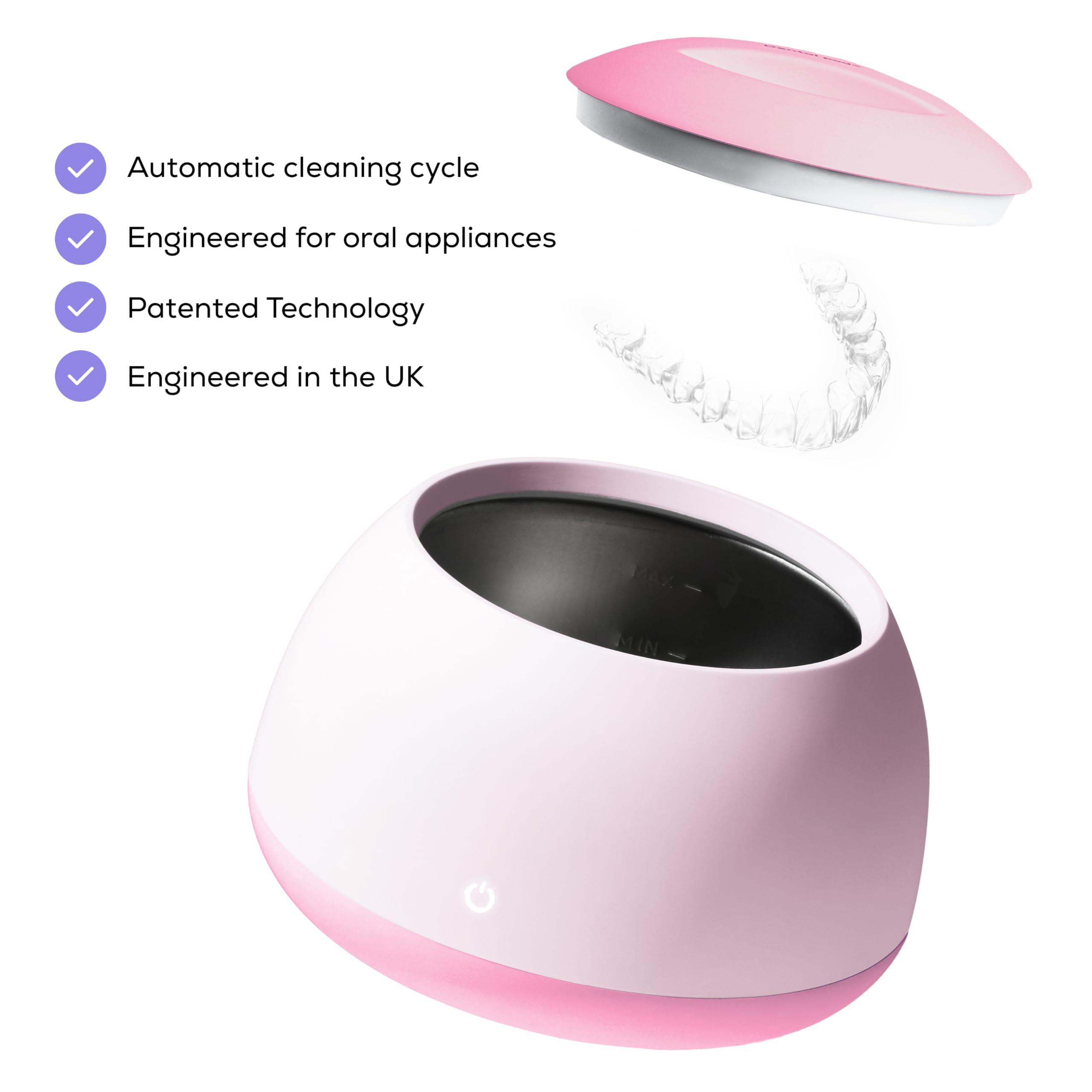 Zima Dental Zima Dental Pod | Rose Pink | Ultrasonic Retainer Cleaner Machine | Aligner, Nightguard, Mouth Guard, Denture Cleaner | Oral Dental Care FSA HSA Approved
