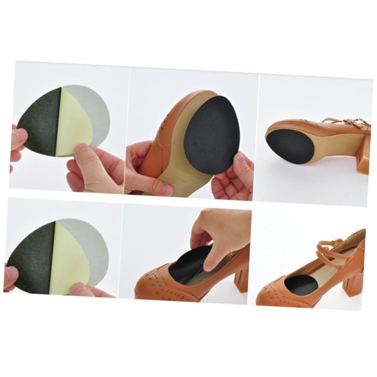 Healifty Healifty 4 Pack Women's Anti-Slip Sole Protectors Frosting Surface Half Shoe Pads for High Heels Easy Stick Remove Non-Slip Grip for Safety