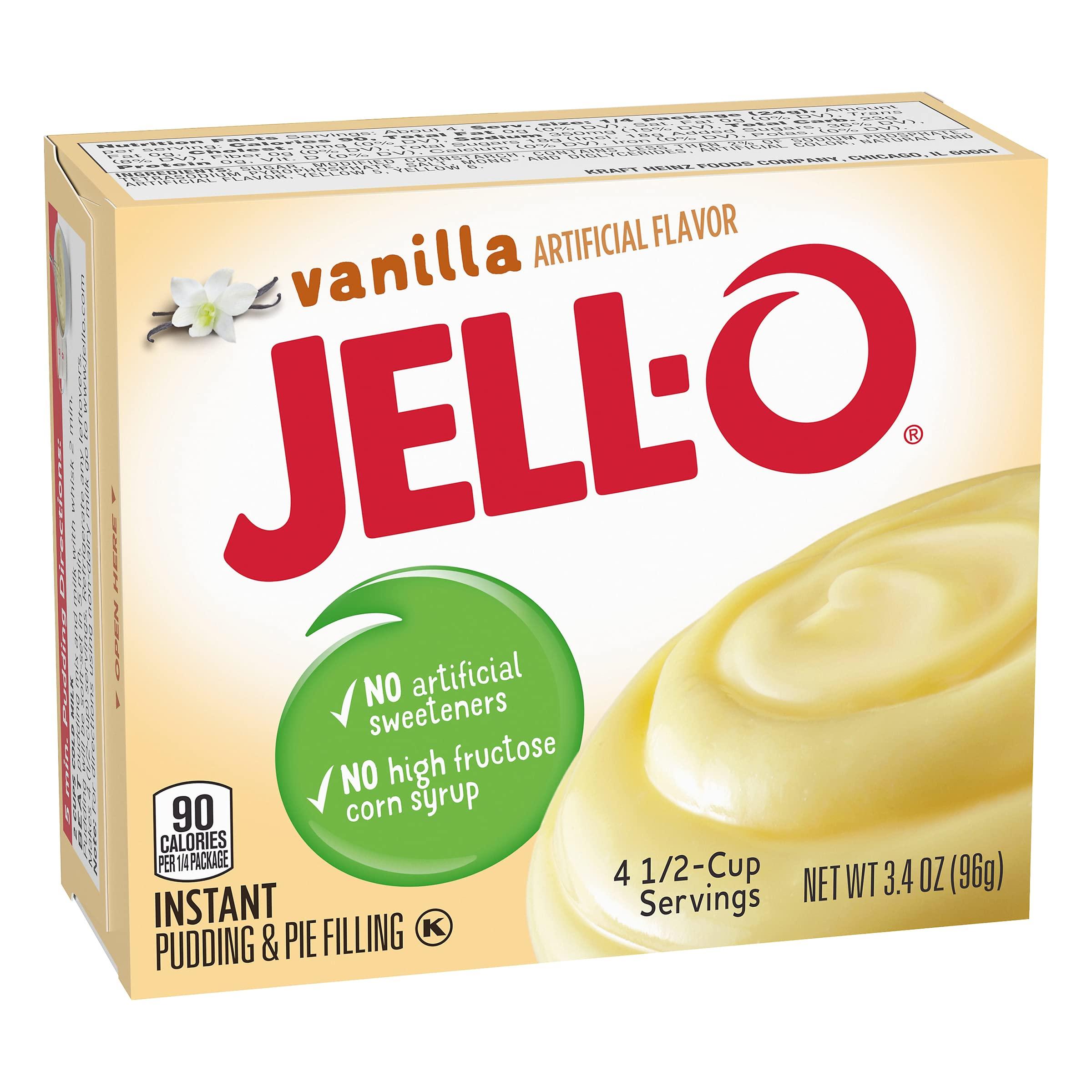 Jell-O Jell-O Vanilla Pudding & Pie Filling, 3.4 oz, 4 pk