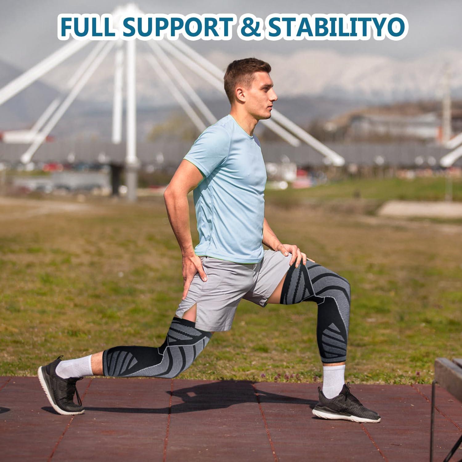 nove-1 Flytex Full Leg Compression,Flytex Knee Compression Sleeves,Flytex Summer Compression Sleeves V2 for Knees and Legs(2PCS,XL)