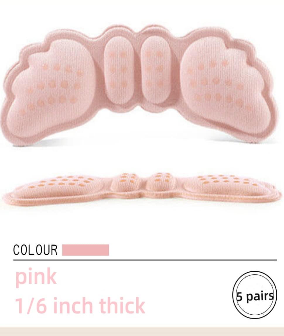 MANYOUYOU 5 Pairs-Heel Inserts for Women and Men, Prevent Heel Slipping, Blistering,and Pressure Sores, Heel Pads and Protectors for Tighter Fit,Pink