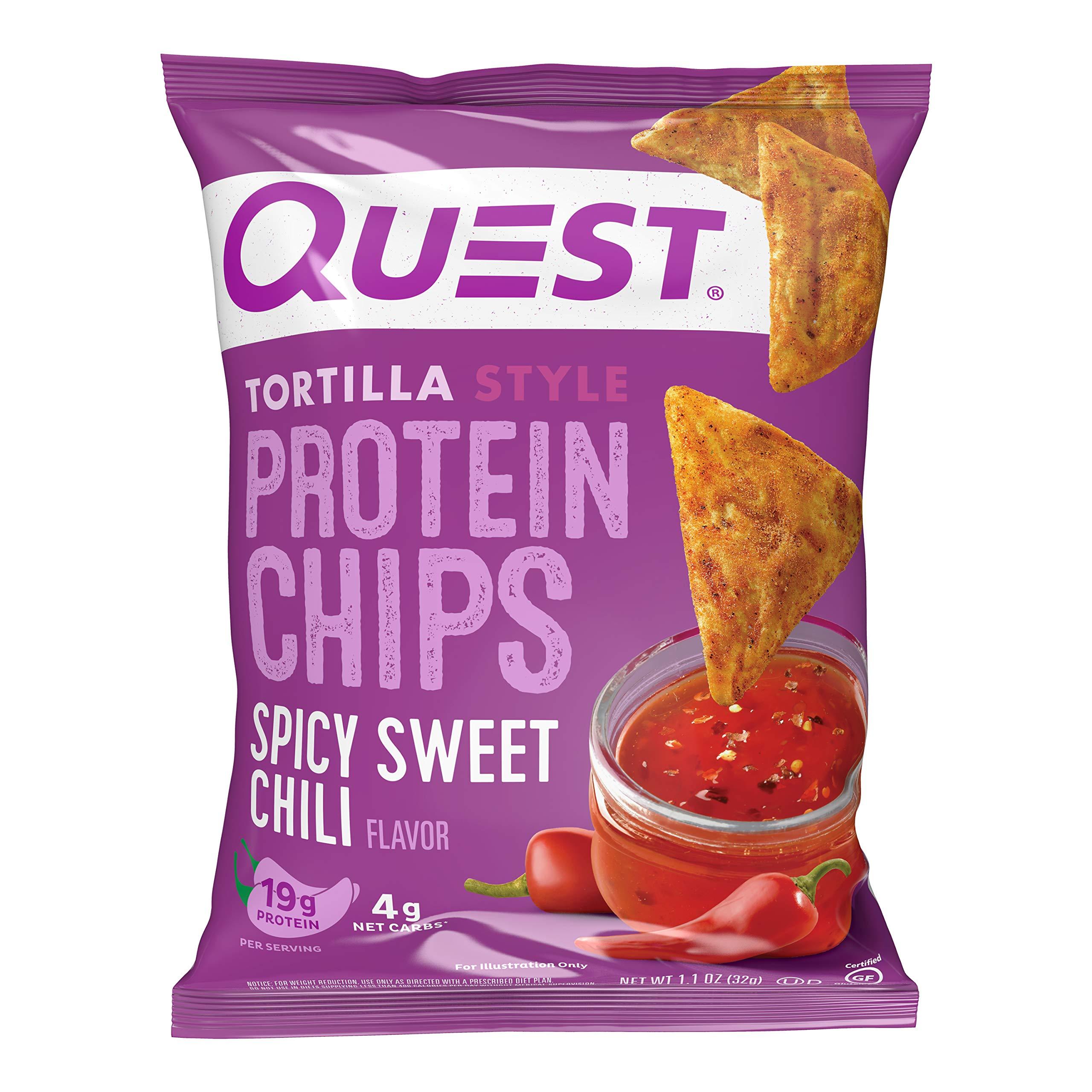 Quest Nutrition Quest Spicy Sweet Chili Tortilla Chips & Mini Cookies & Cream Protein Bars Bundle (12 Count, 14 Count)