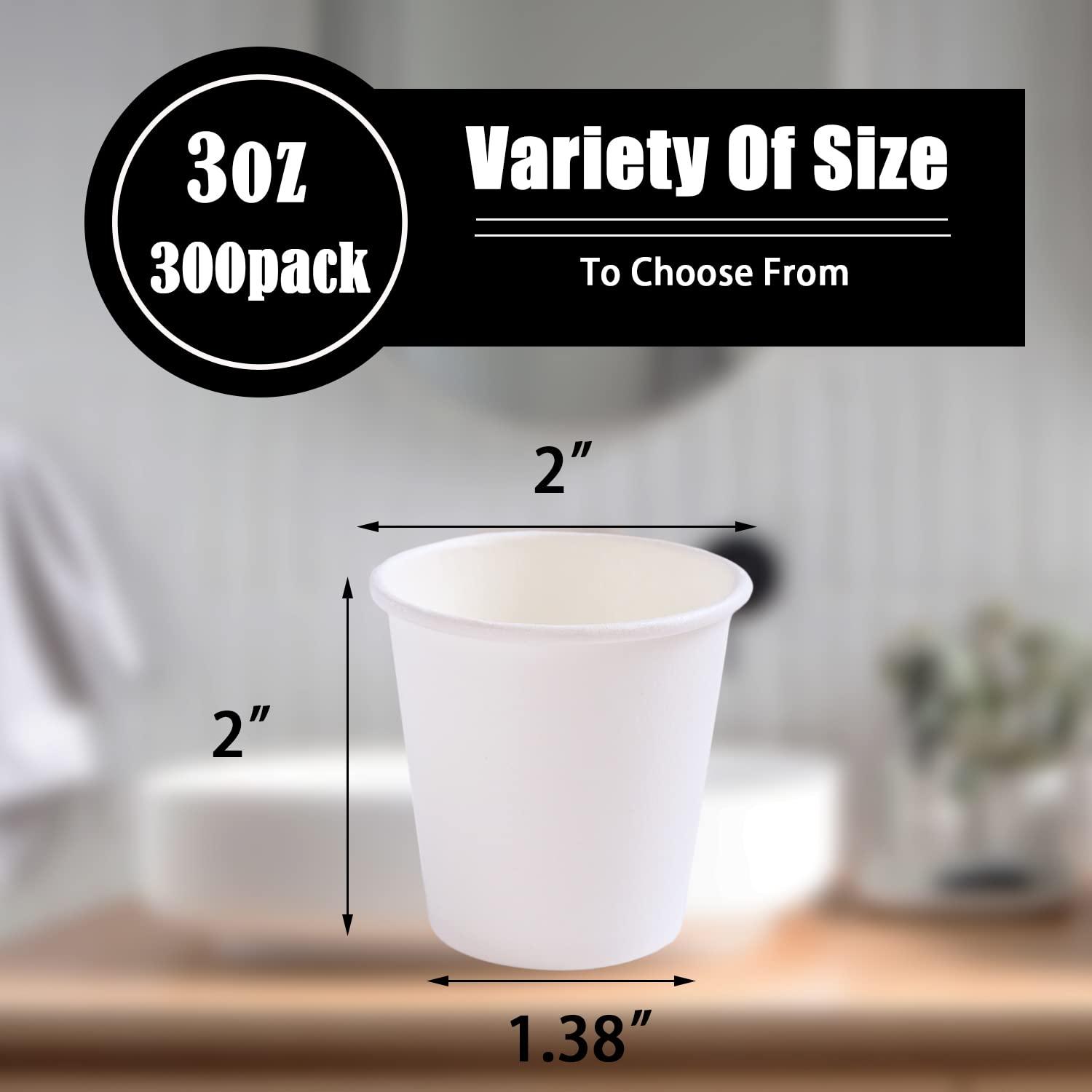 Lamosi Lamosi 300 Pack 3 oz Paper Cups for Bathroom, Disposable Small Mouthwash Cups, Espresso Cups, 3oz Mini Cups for Travel, Party, Picnics, Home, Applicable to Cup Dispenser