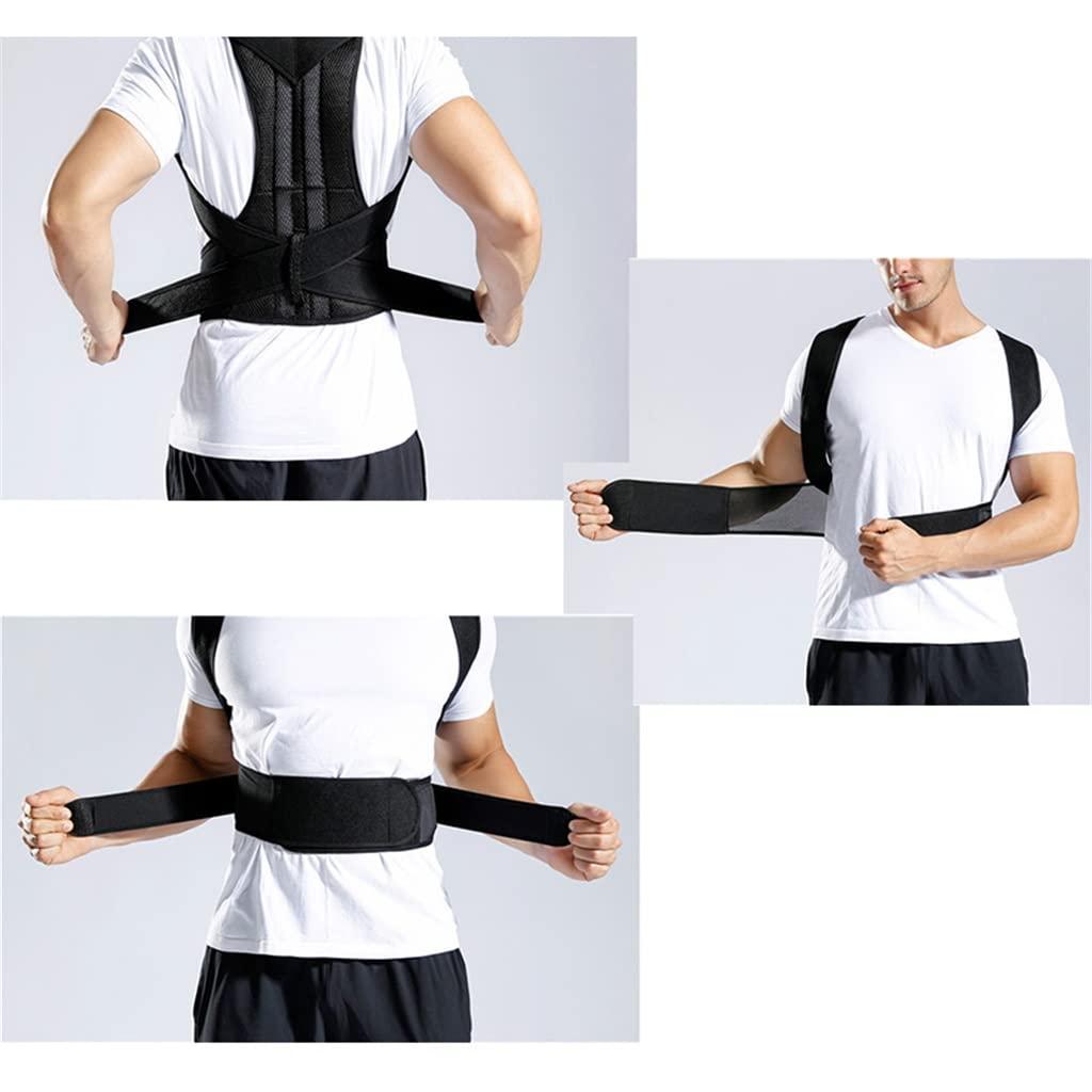 ENPAP ENPAP Adjustable Posture Corrector Back Support Shoulder Back Brace Posture Correction Spine Postural Fixer Tape (Color : D, Size : L Code)