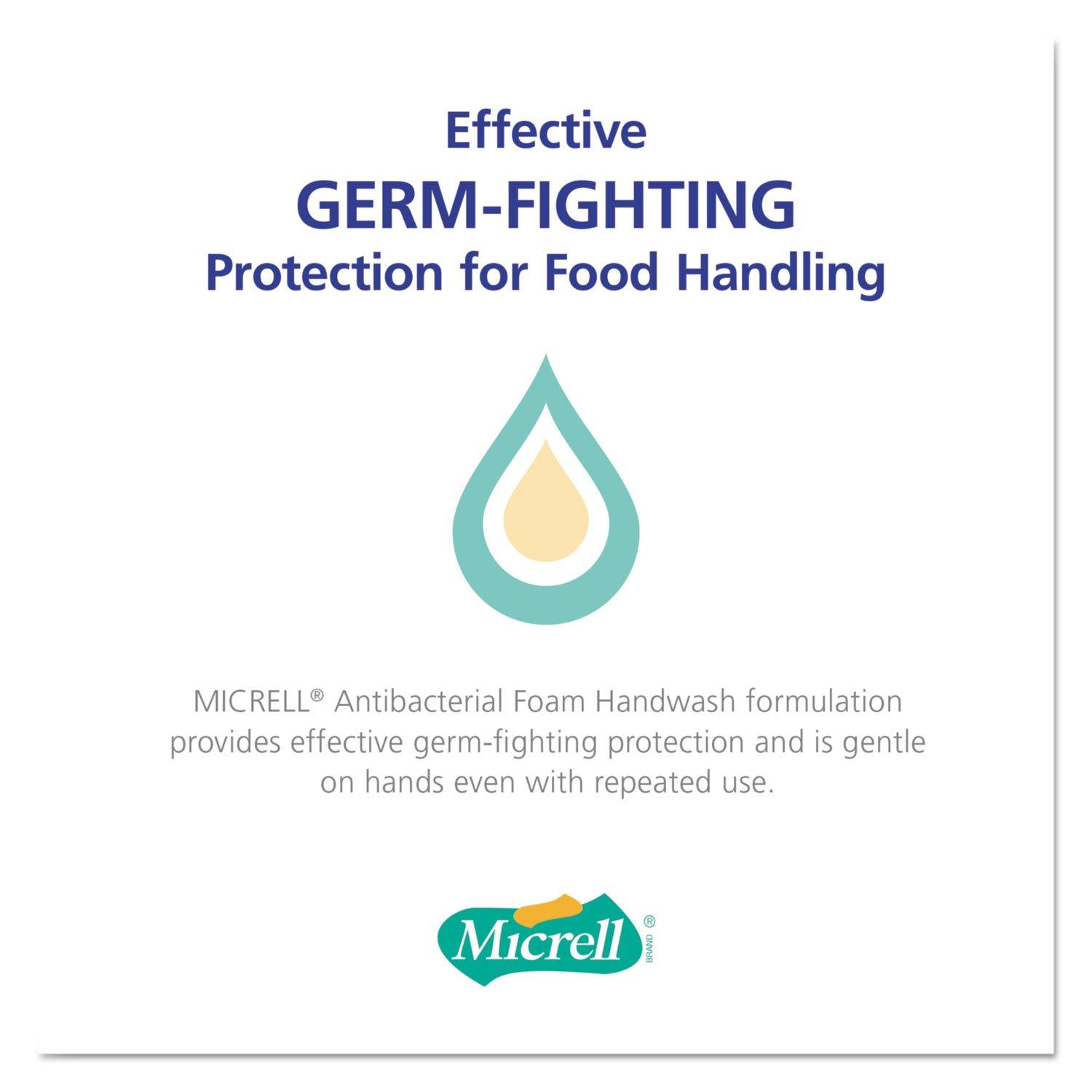 Gojo MICRELL TFX Antibacterial Foam Handwash, 1200 mL Hand Soap Refill For MICRELL TFX Touch-Free Dispenser (Pack of 2) – 5357-02