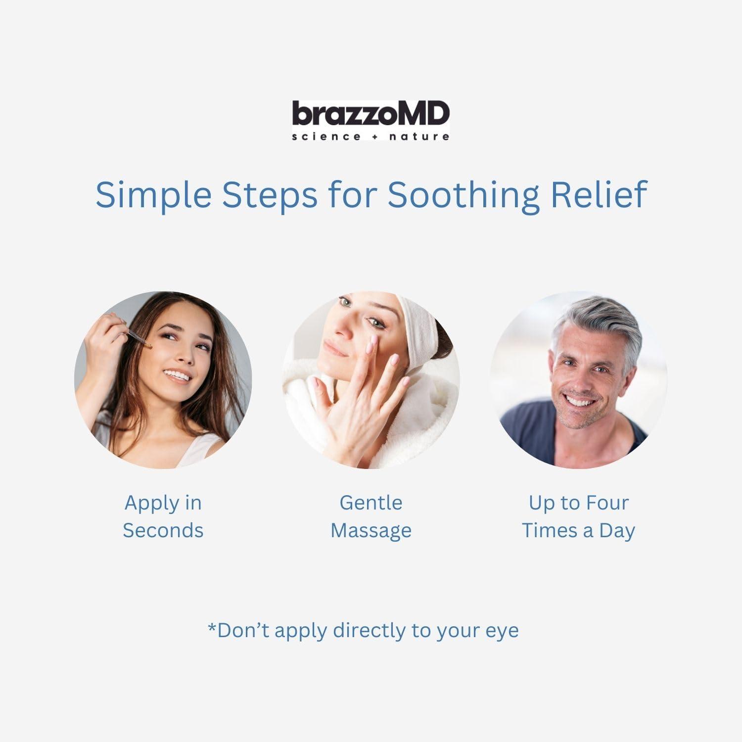 brazmedics brazzoMD Stye Relief - Physician-formulated - Assists Chalazions, Made with Arnica & Calendula 1.0 Fl Oz.