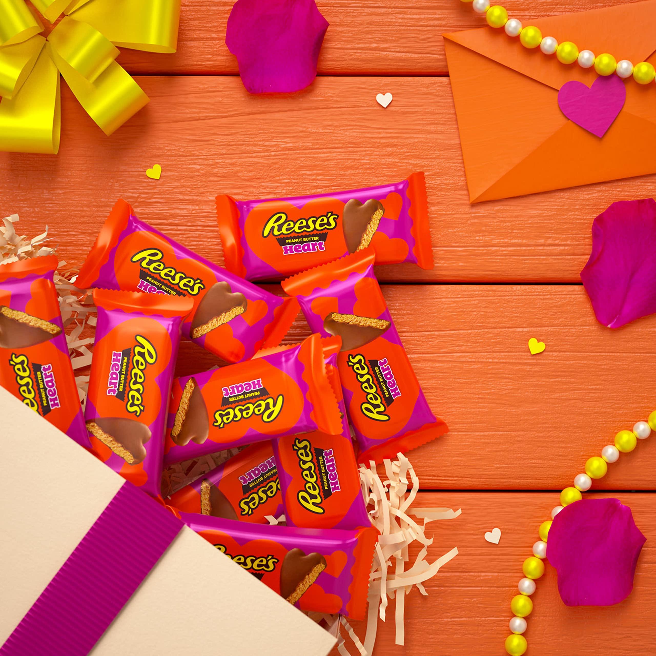 Reese\'s REESE\'S Milk Chocolate Peanut Butter Hearts, Valentine\'s Day Candy Packs, 1.2 oz (36 Count)