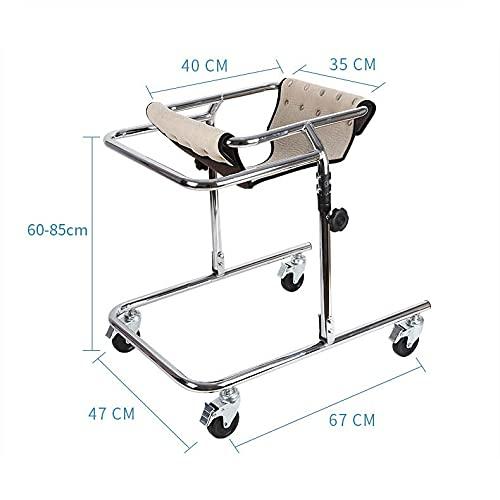 SUMBITOD SUMBITOD Walker for Children with Cerebral, Rehabilitation Training Stainless Steel Folding Children's Walker,Four Wheel Standing Training Walker (Color : B)