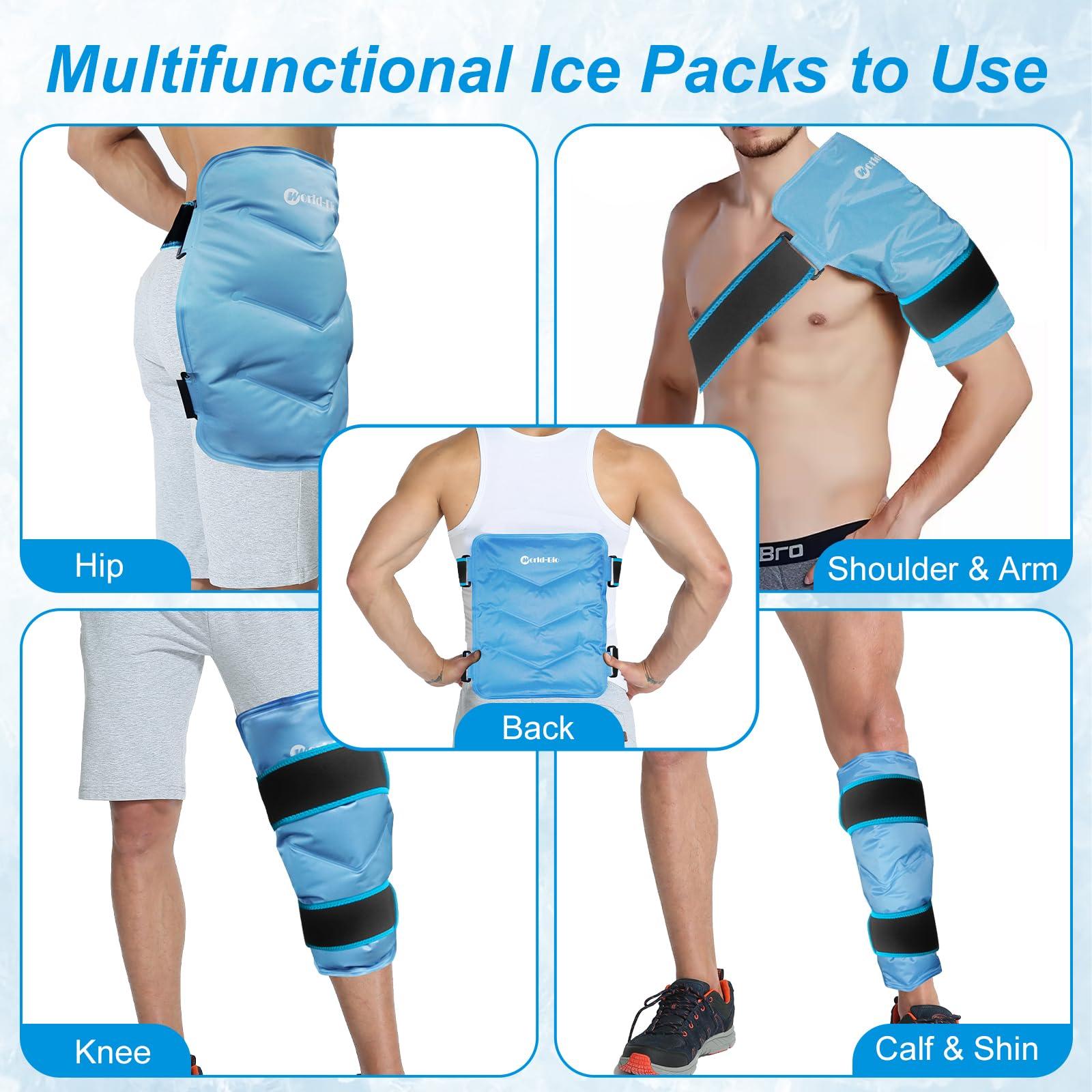 Blobuste Hip Ice Pack Wrap After Surgery, Reusable Cold Pack for Bursitis Hip Replacement Surgery, Hip Flexor Pain, Gel Ice Packs for Hip Injuries Cold Compress Therapy, Ice Pack Wrap for Sciatica, Swelling