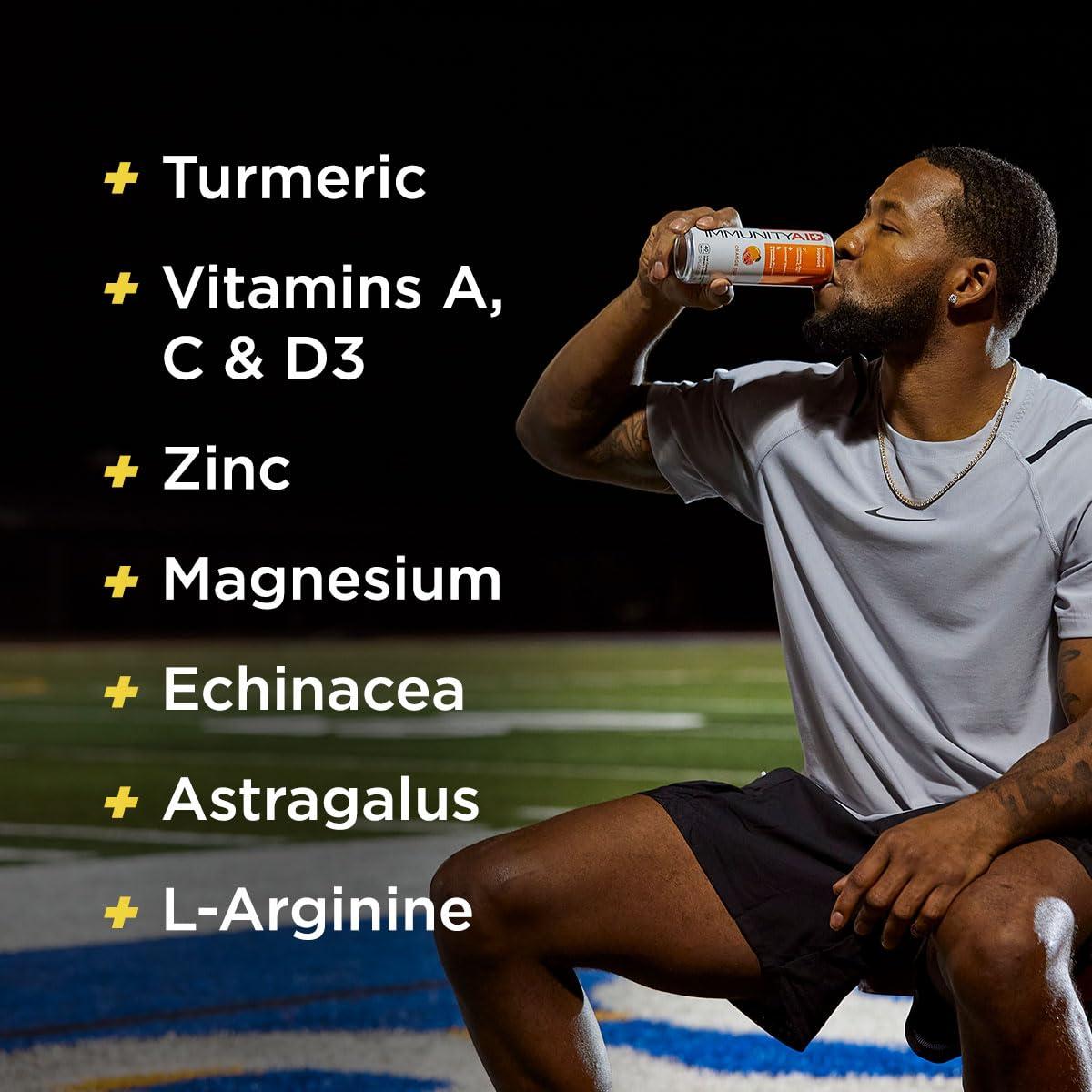 LIFEAID LIFEAID Wellness Blend With Echinacea Zinc Astragalus Vitamin C Only 45 Calories 100 Clean Vegan GlutenFree No Artificial Flavors Sodium or Caffeine cans Can, IMMUNITYAID, 12 Fl Oz