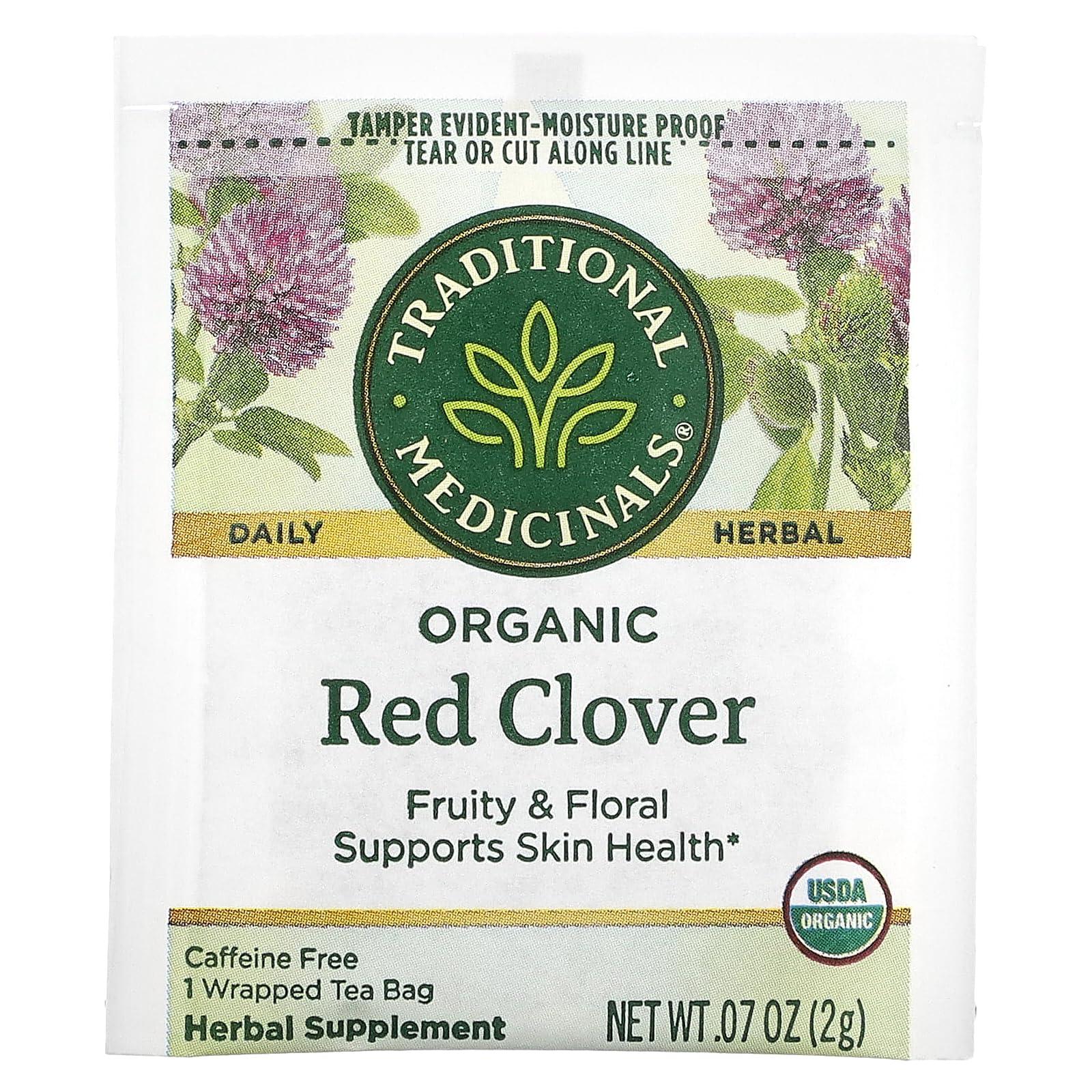 Traditional Medicinals Traditional Medicinals Tea, Organic Red Clover, Supports Skin Health, 16 Tea Bags