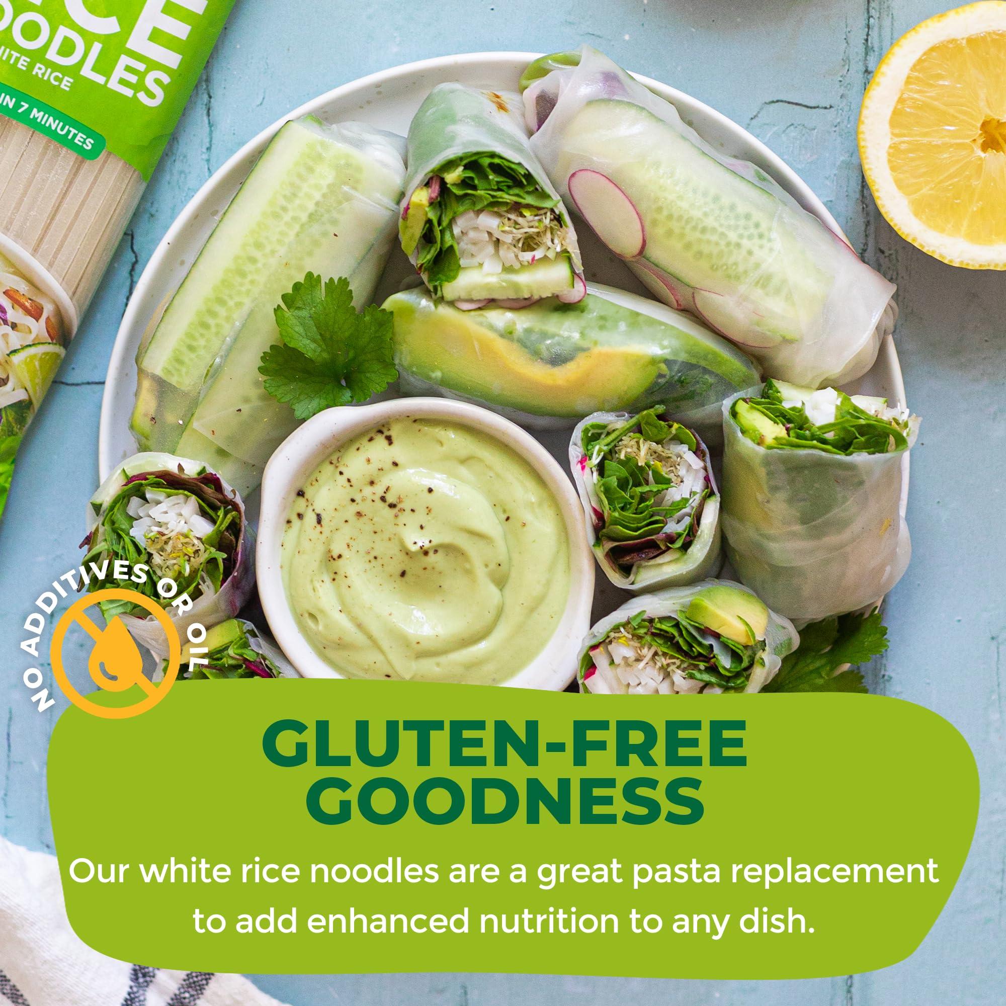 Lotus Foods Lotus Foods Traditional Pad Thai Rice Noodles - Pad Thai Noodles, Asian Noodles, Gluten Free Noodles, Rice Noodles, Whole Grain, Non GMO, USDA Organic - 8 Oz (Pack of 8)