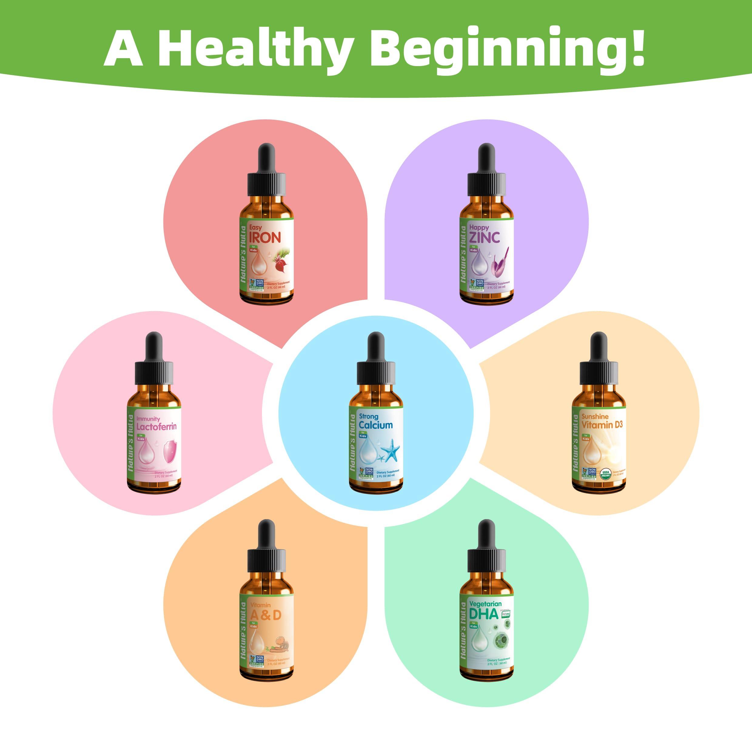 Nature's Nutra Nature's Nutra Vegetarian DHA, Premium Liquid DHA for Baby, Infant, Kids and Children, Non-GMO, DHA 100 mg, Pure Plant Source, 2 Fl Oz (60ml)