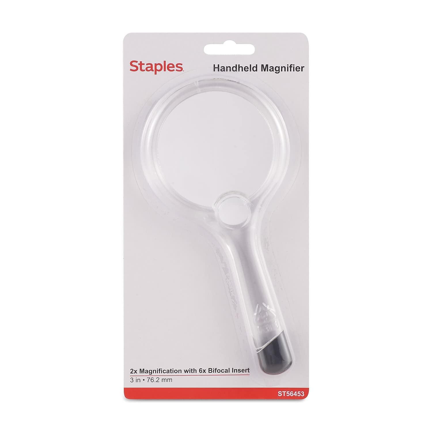 STAPLES Staples 2X Handheld Magnifier, 3/Pack (ST56453-CCVS)