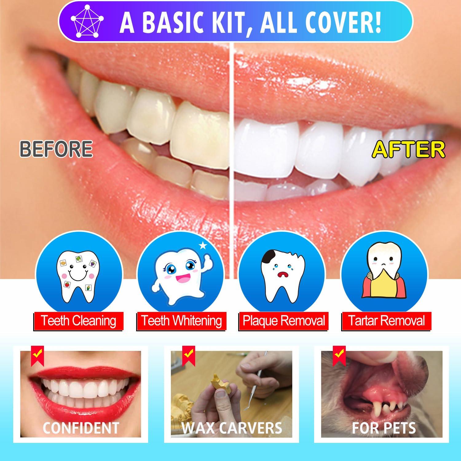 G.CATACC G.CATACC Dental Tools, Dental Pick Teeth Cleaning Tools Hygiene Kit, Plaque Remover for Teeth, Professional Stainless Steel Tooth Scraper Plaque Tartar Cleaner - with Case