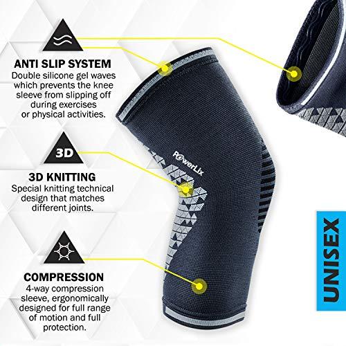 POWERLIX POWERLIX Compression Knee Sleeve for Women & Men, Medical Knee Brace for Arthritis & Knee Pain Relief, Meniscus Tear & Injury Recovery, Knee Support & Protection for Working Out, Running & All Sports