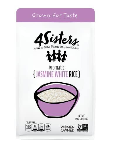4Sisters 4Sisters - Premium Long Grain Aromatic Jasmine White Rice - Sustainably Grown - Women Owned - Farm to Table - 2lb