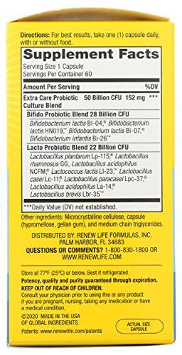 Renew Life Renew Life Ultimate Flora Extra Care Probiotic 50 Billion, 60 CT
