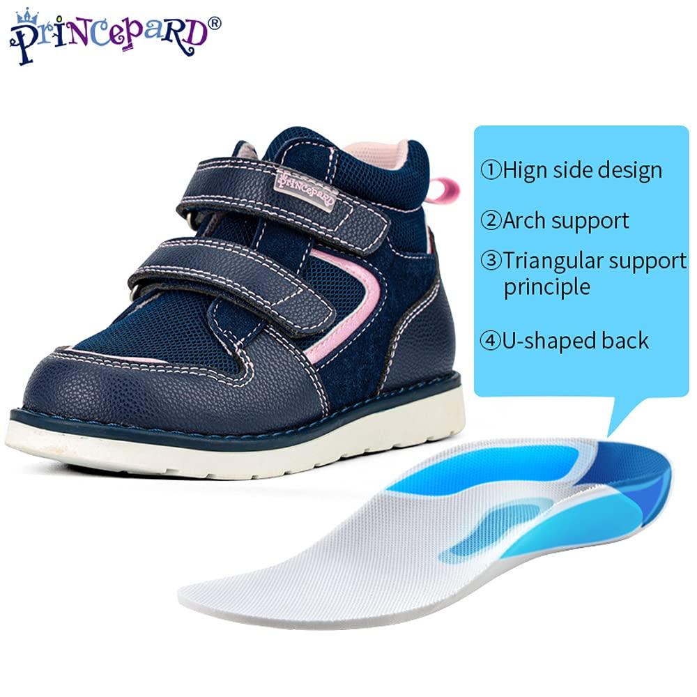 princepard Orthopedic Shoes for Toddlers and Kids, High-top Corrective Sneakers for Boys and Girls with Arch and Ankle Support, Non-Slip Soles