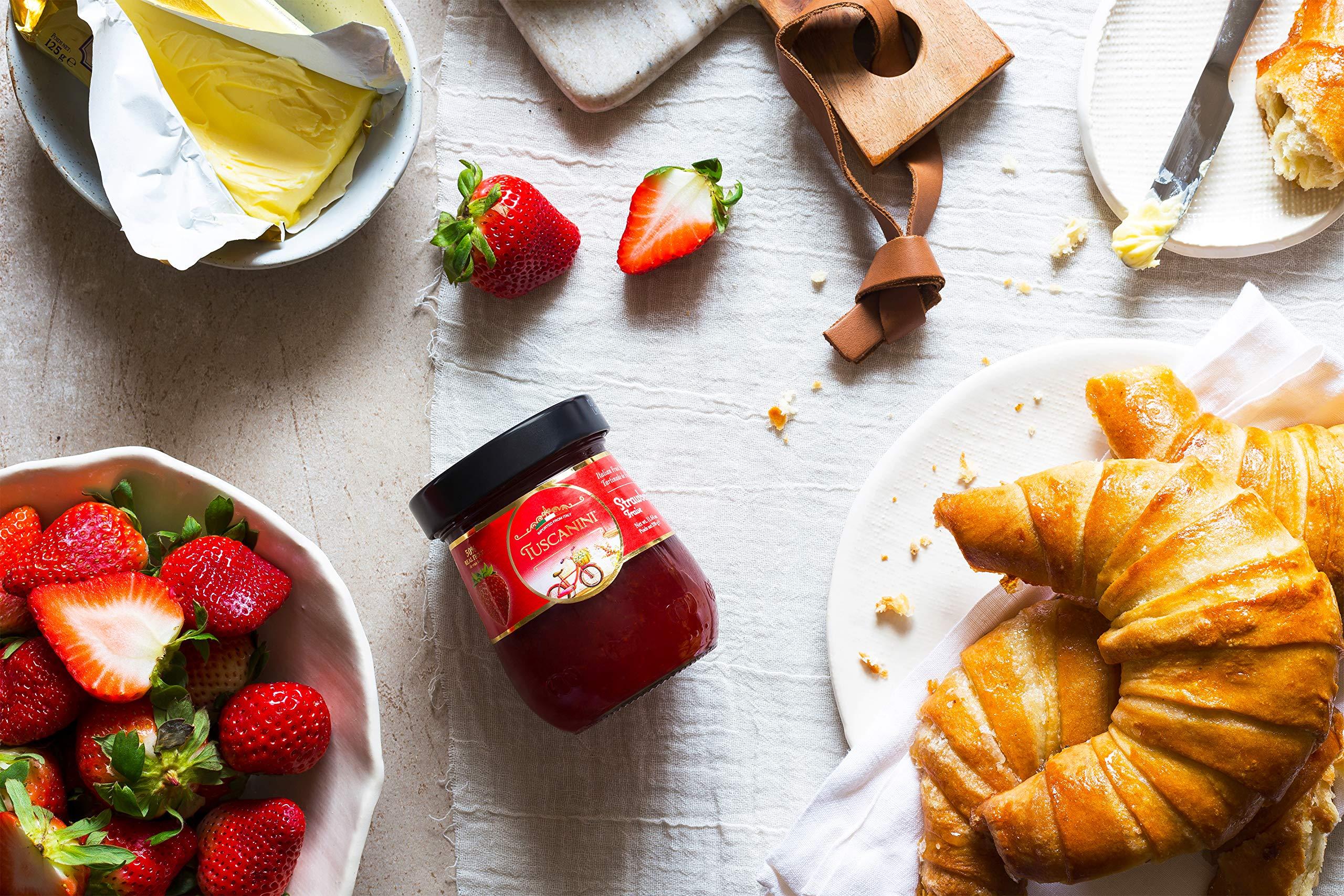 Tuscanini Tuscanini Premium Italian Strawberry Preserves, 11.64 oz | 50% Fruit | Spreadble Fruit Jam | No High Fructose Corn Syrup | No Preservatives | Non GMO | Gluten Free | Kosher (Including Passover)