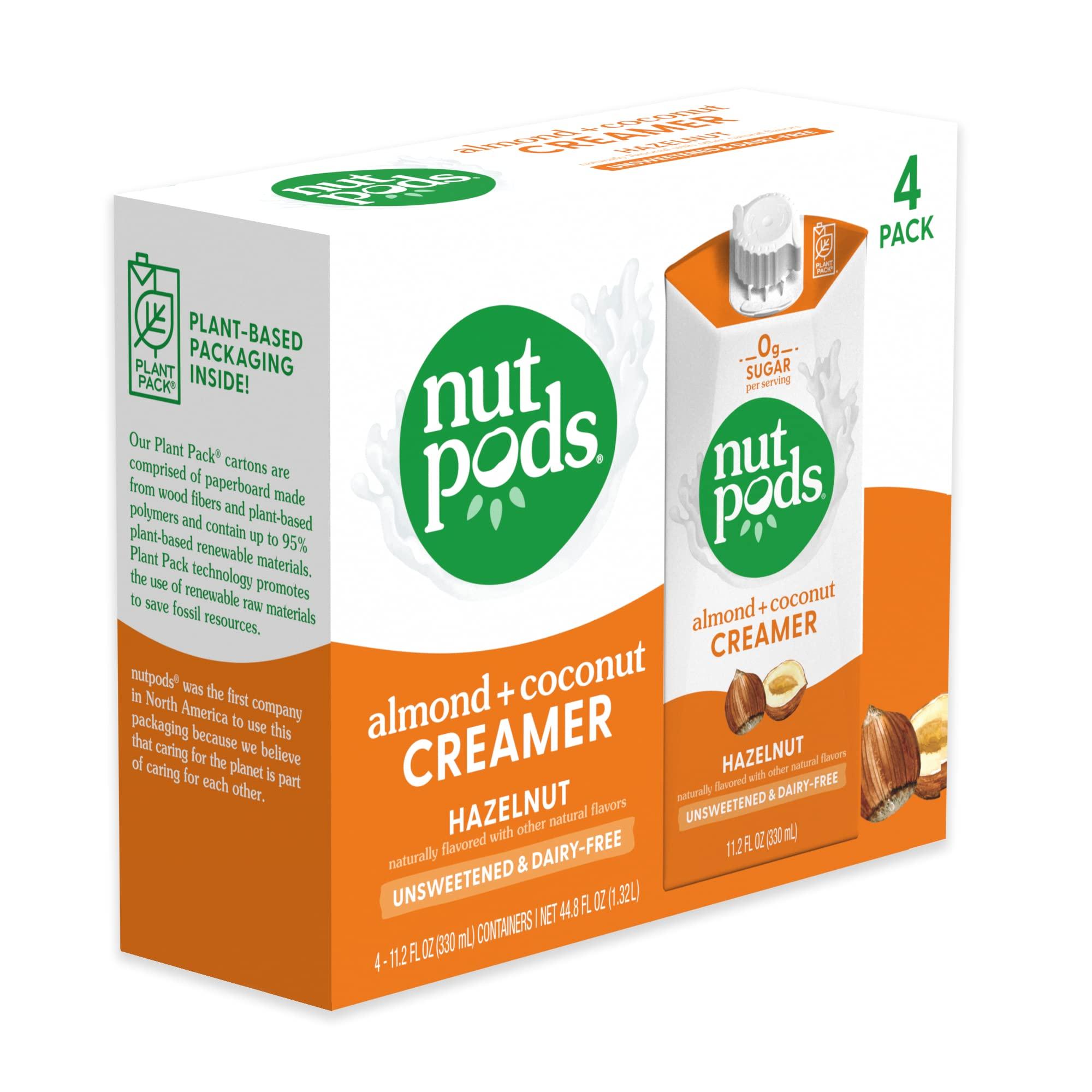 nutpods nutpods Non Dairy Coffee Creamer Bundle: a 4 pack of our Original creamer and a 4 pack of our Hazelnut creamer.