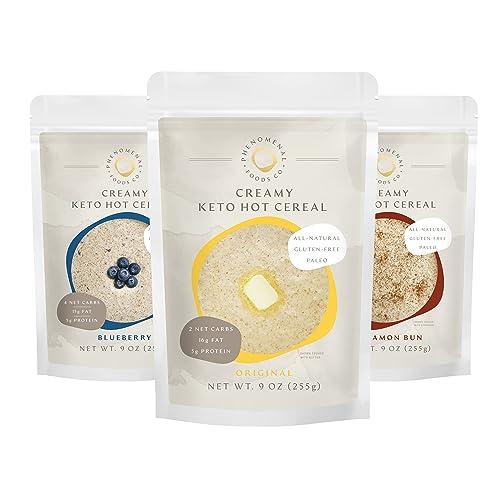 Phenomenal Foods Co Phenomenal Foods Co Creamy Keto Hot Cereal Original - Low Carb Farina - Unsweetened - Gluten & Grain Free - Paleo - Diabetic Safe - High Protein Vegan Breakfast