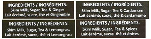 Quik Tea QuikTea Chai Tea Latte 4 Flavor Variety Pack, Cardamom/Masala/Ginger/Lemongrass, 34 Oz