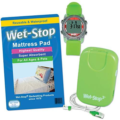 Deluxe Bedwetting Kit WetStop Bedwetting Alarm, WobL+ Waterproof Watch