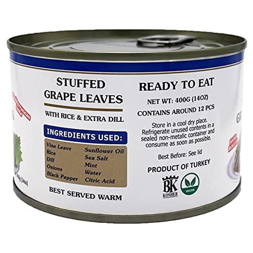 Eastern Feast Eastern Feast - Stuffed Grape Leaves, 14 oz / 400g, (4 PACK) Vegan, Kosher