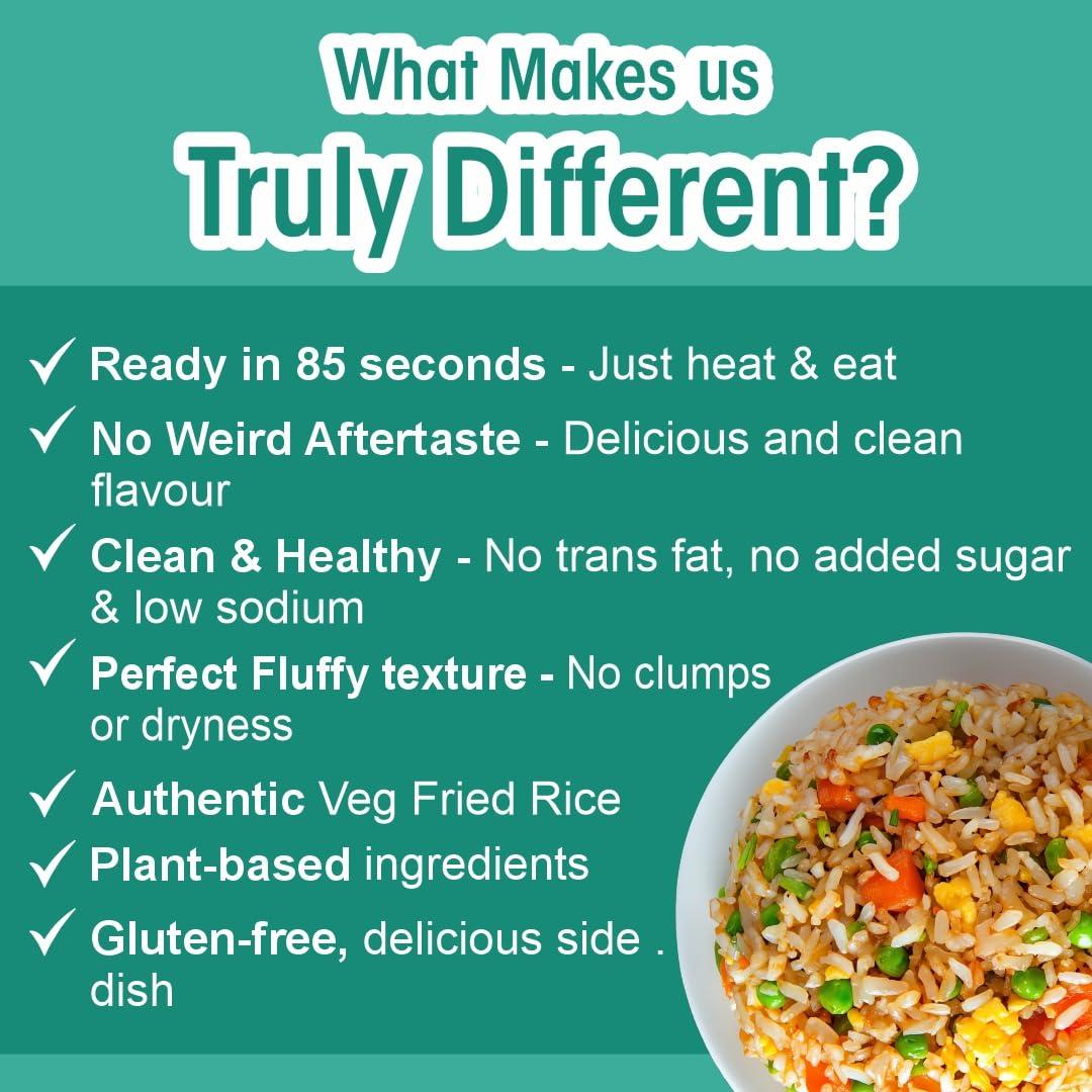 Eat Regal Eat Regal Veg Fried Rice Microwavable Rice Pack of 6, 8.8oz Instant Rice Ready in 90 Seconds - Dinner Sides | Vegetable Rice | Ready to Eat | Prepared Foods | Side Dish | Flavored Rice