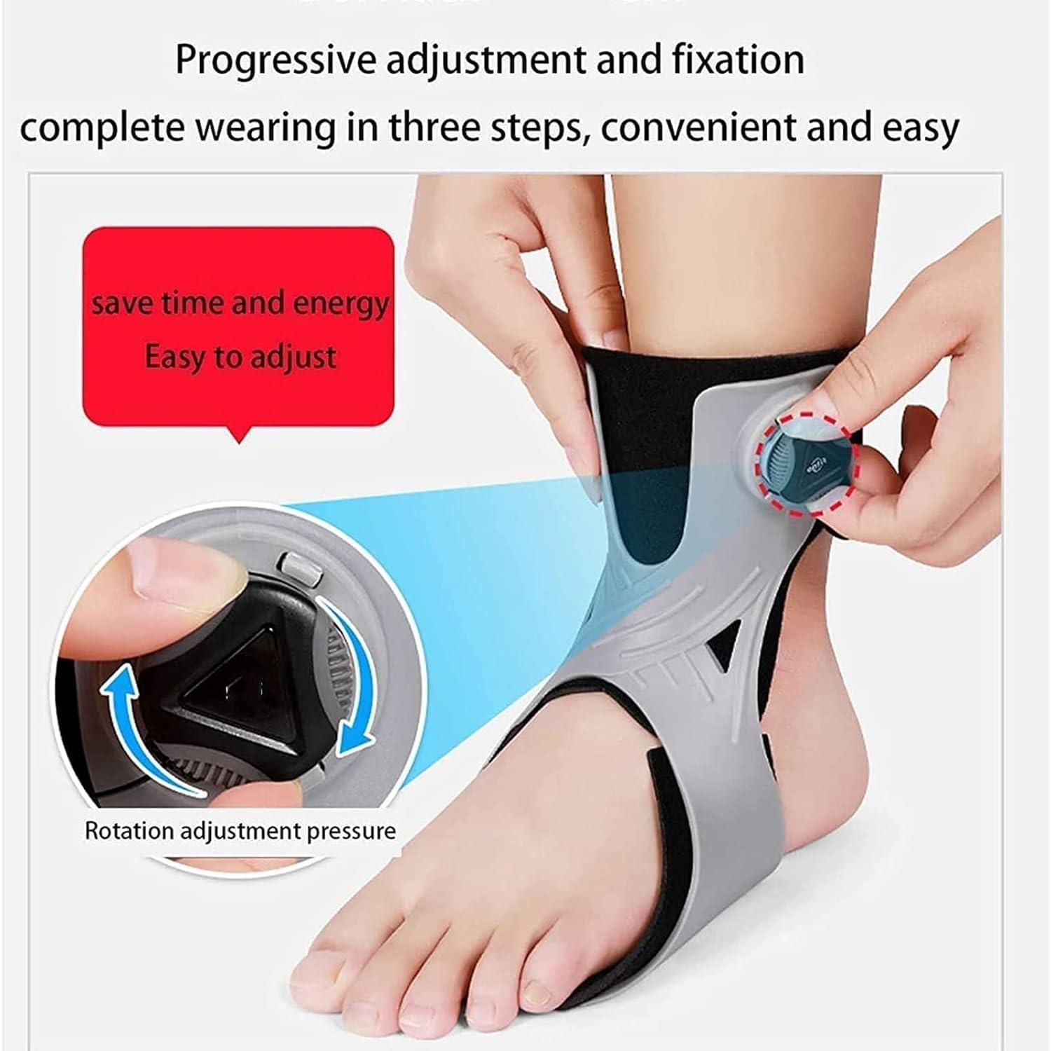 KarFri KarFri Ankle Foot Orthosis Support For Fracture Fixed Foot Drop Orthosis AFO Brace Foot Varus Correction Support Stroke Hemiplegia Rehabilitation Equipment (Color : Right Foot, Size : Medium)