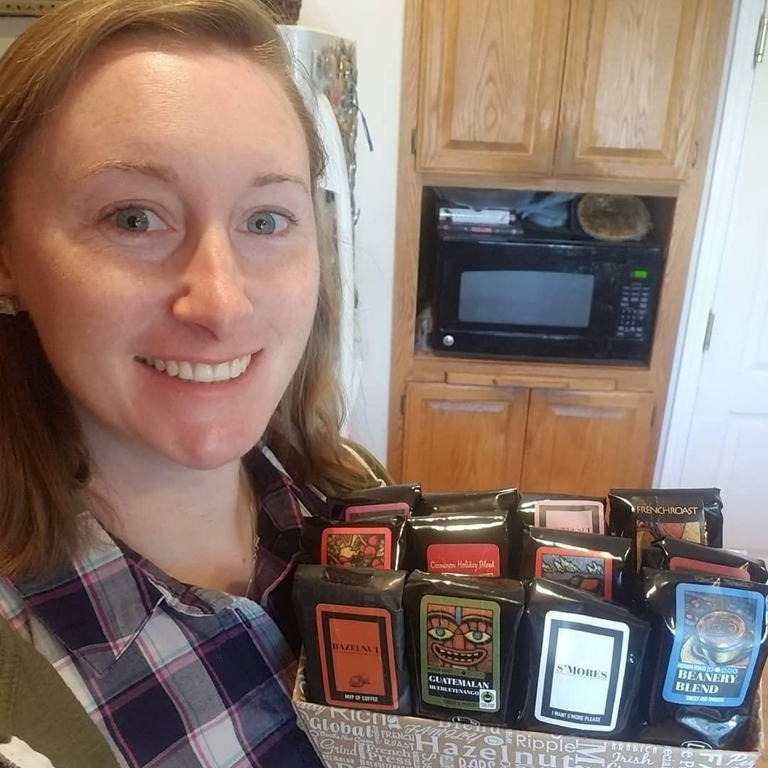 Coffee Beanery Indulgent Coffee Selection Gift Box | 100% Specialty Arabica Coffee | 12 Sample Bags of Medium Roast Ground Coffee