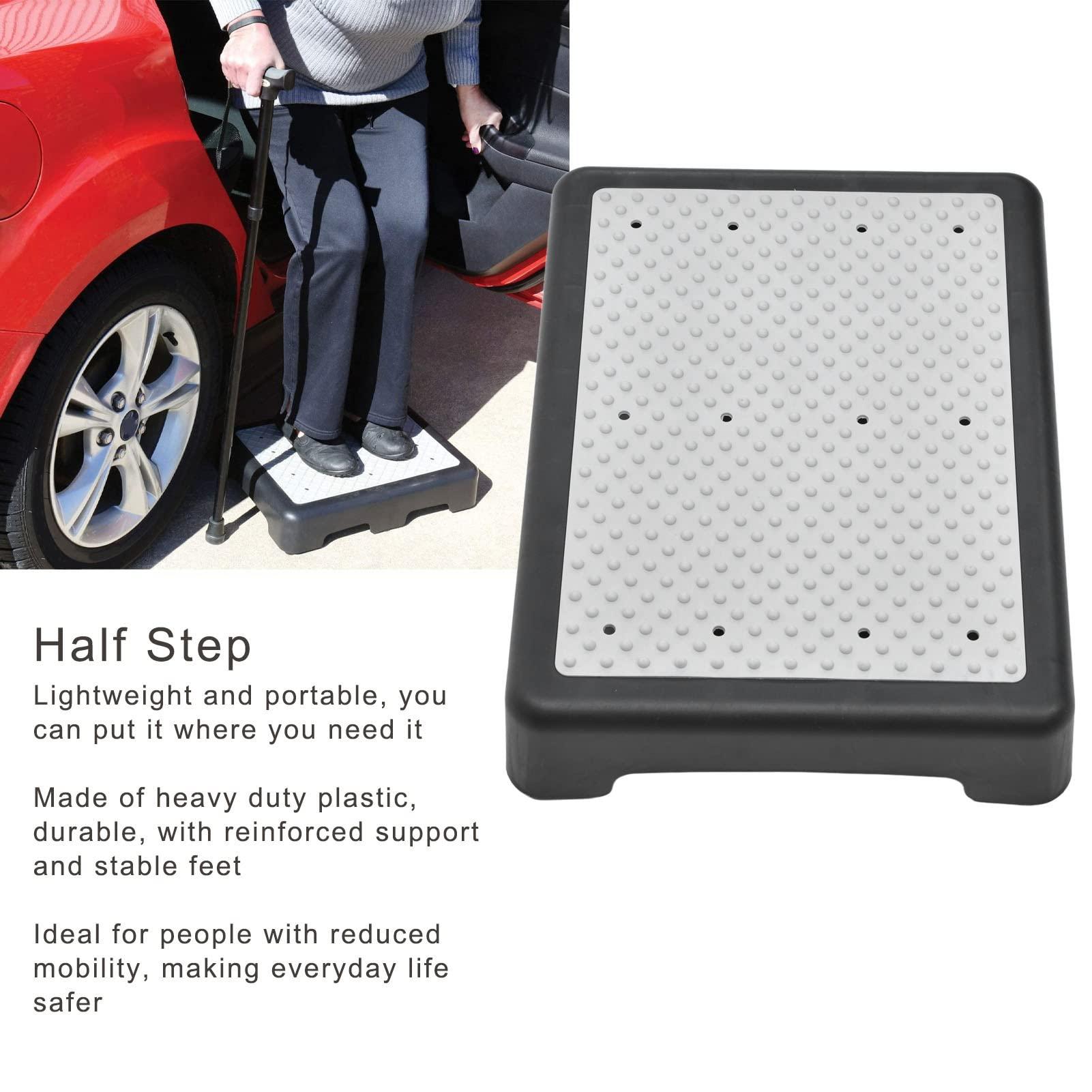 Yuecoom Mobility Half Step Stackable Elderly Step Stool, Anti Slip Safety Step Platform for Indoor Outdoor Elderly Fall Prevention Devices