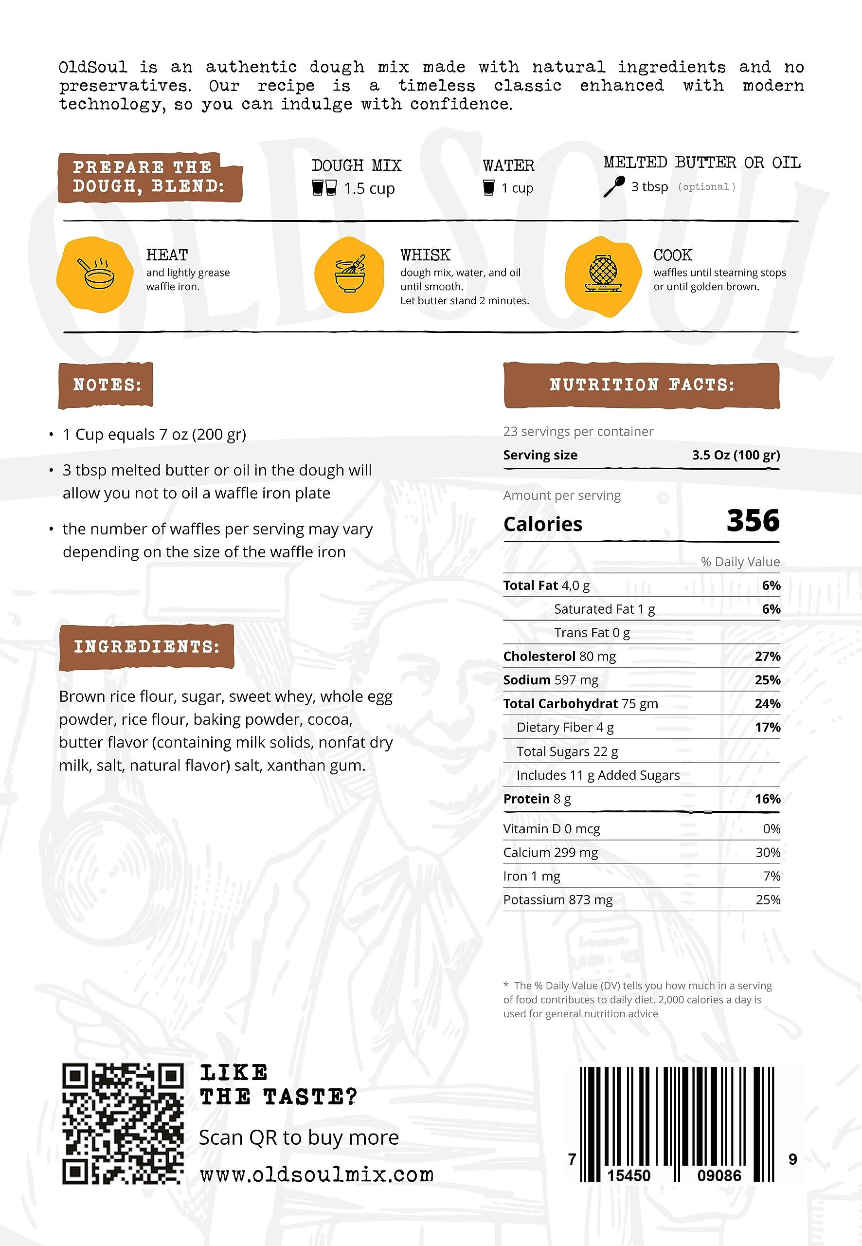 MIXES OLDSOUL OldSoul Professional Popstick Waffle Mix | GLUTEN FREE | Stick Waffles Dough Mix | Chocolate Flavor | 5 Lbs | 112 Waffles (5 Lbs, Gluten Free)