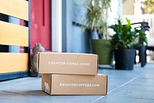 Equator Coffees & Teas Equator Coffees, Equator Blend Whole Bean Coffee, Medium Dark Roast, Fresh Roasted, Smooth Chocolate & Nutmeg Flavor Notes, Sustainable, 10.5 oz Bag