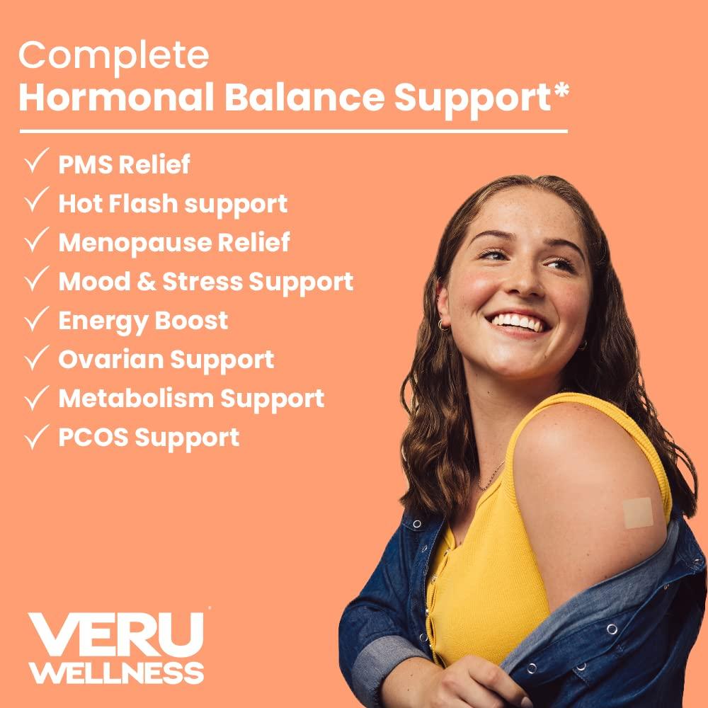 Veru Wellness Veru Wellness Hormonal Balance Patch for Women Compete Bundle - Myo-Inositol & D-Chiro, Ashwagandha, B12 Energy - PMS Relief, Mensural Support, Mood Stress and Energy (2 Month Supply)